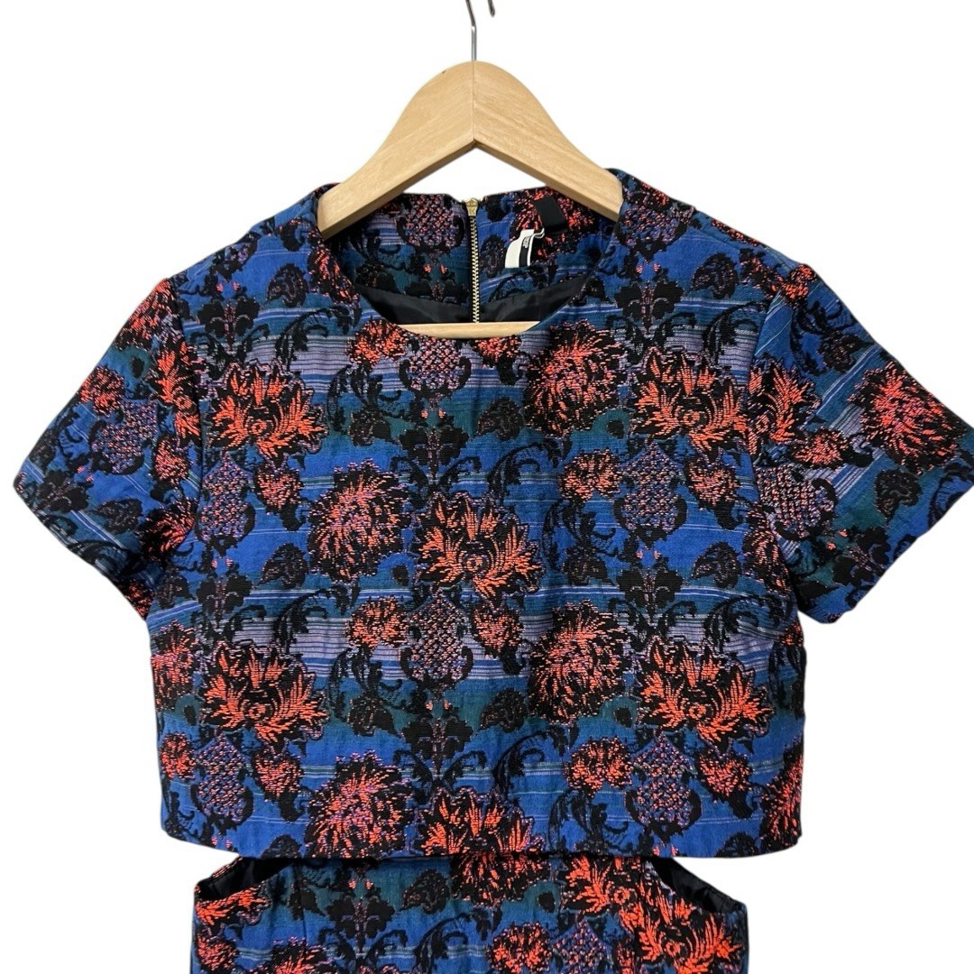 Topshop Brocade Cut out Mini Dress 4