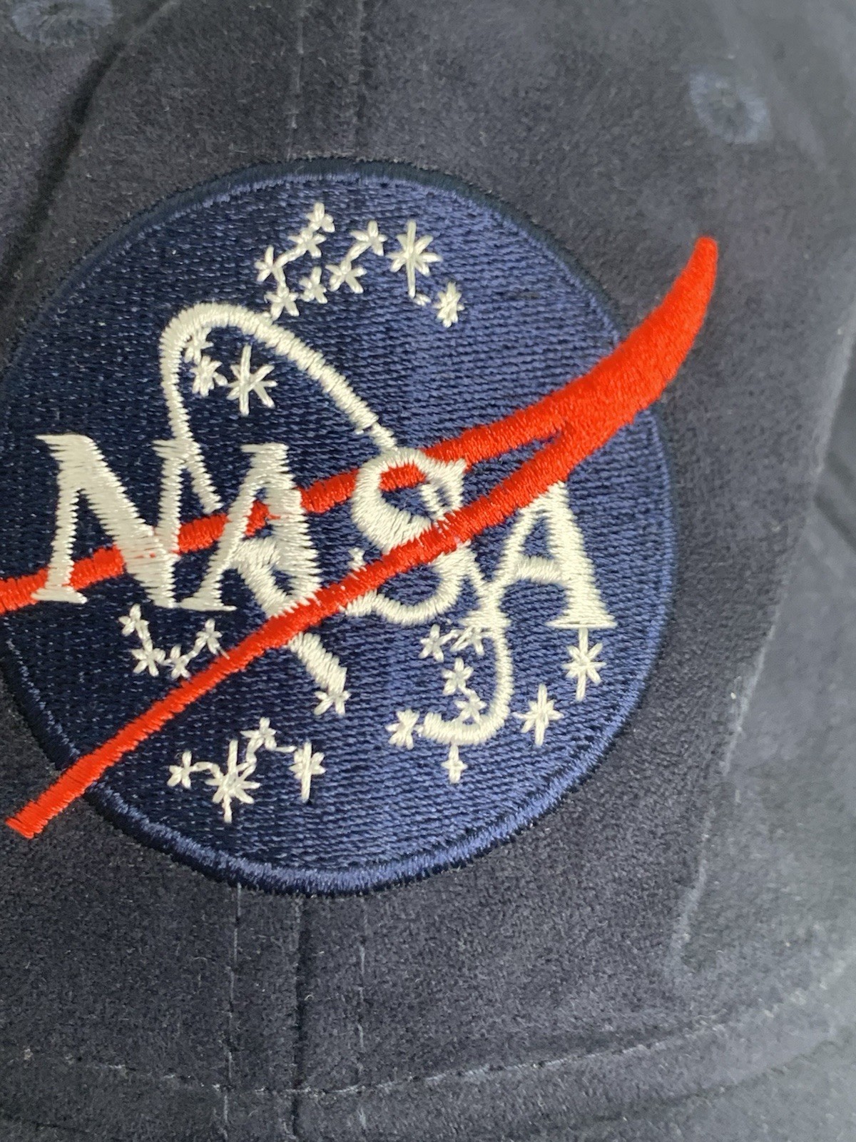 NASA Meatball Logo Blue Felt Polo-Style Baseball Cap Cotton Base Ballcap Hat