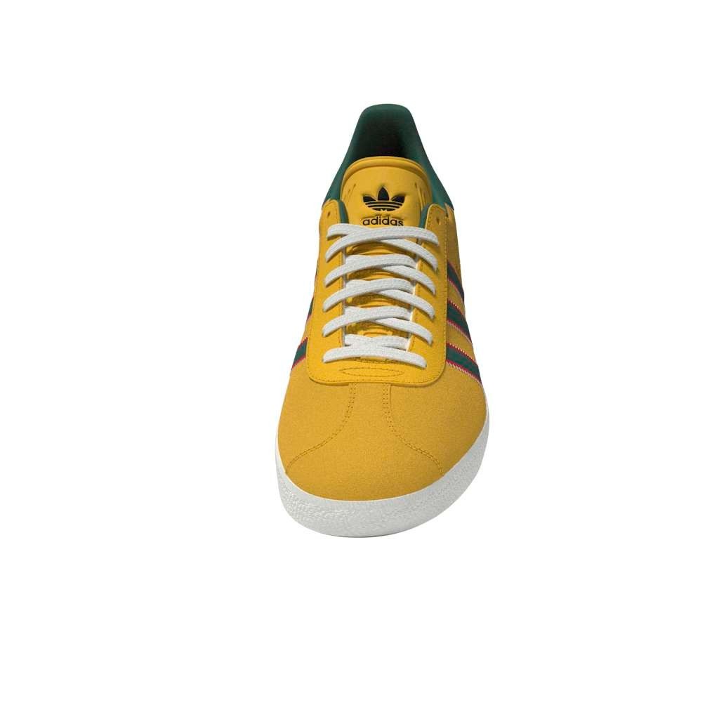 Adidas Men’s Gazelle Jamaica x Bob Marley Shoes Bold Gold/None/Pure Ruby KJ3532
