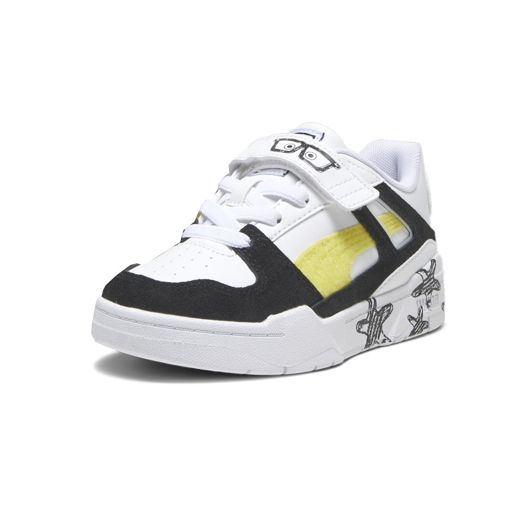 PUMA X Spongebob Slipstream Slip On Youth Boys White Sneakers Casual Shoes 393