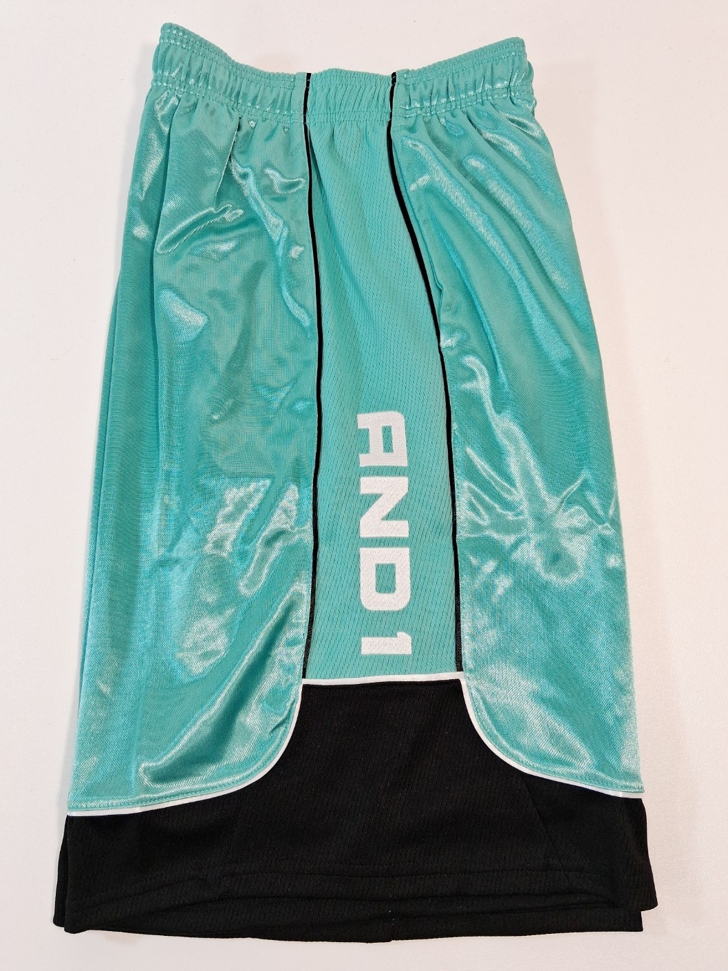And1 Mens Basketball Gym Court Shorts Waist S M L XL 2X 3XL Mint White Black New