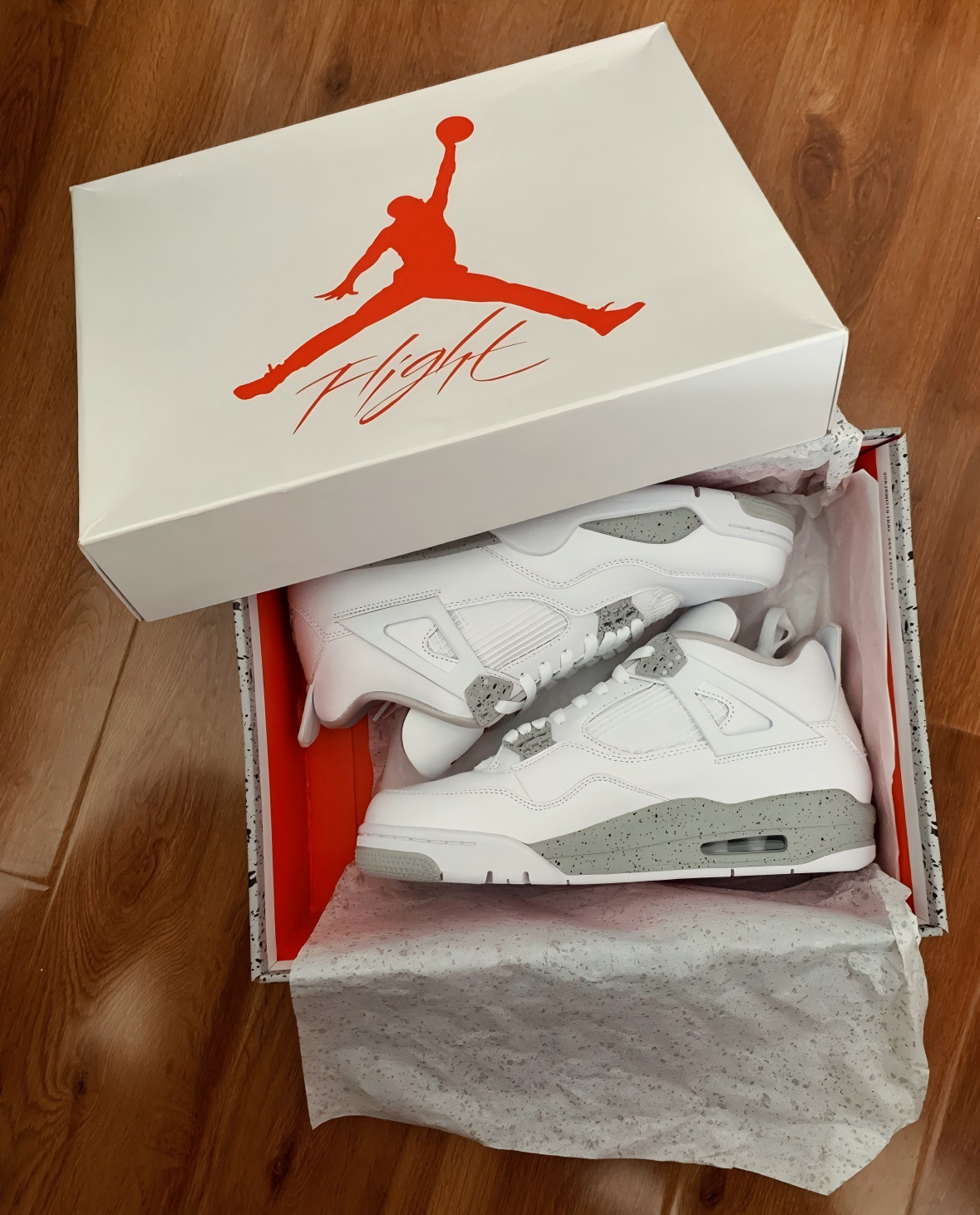 US Size 7-12 Jordan 4 Retro “White Oreo ” Men’s Basketball Shoes Mid Top