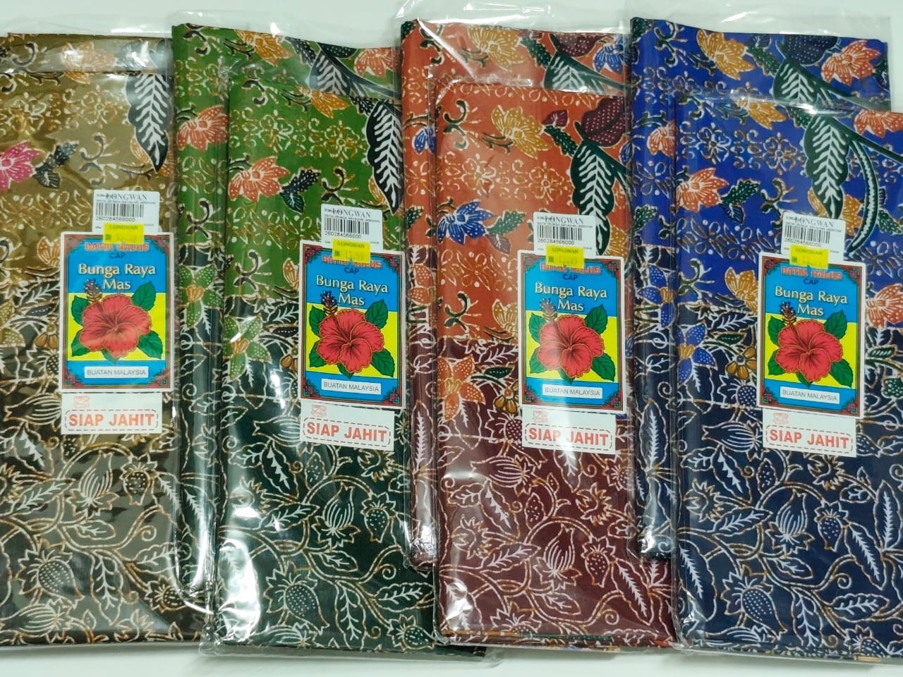Malaysian Batik Sarong Malay Traditional Cotton Fabric Floral Unisex Summer Wear