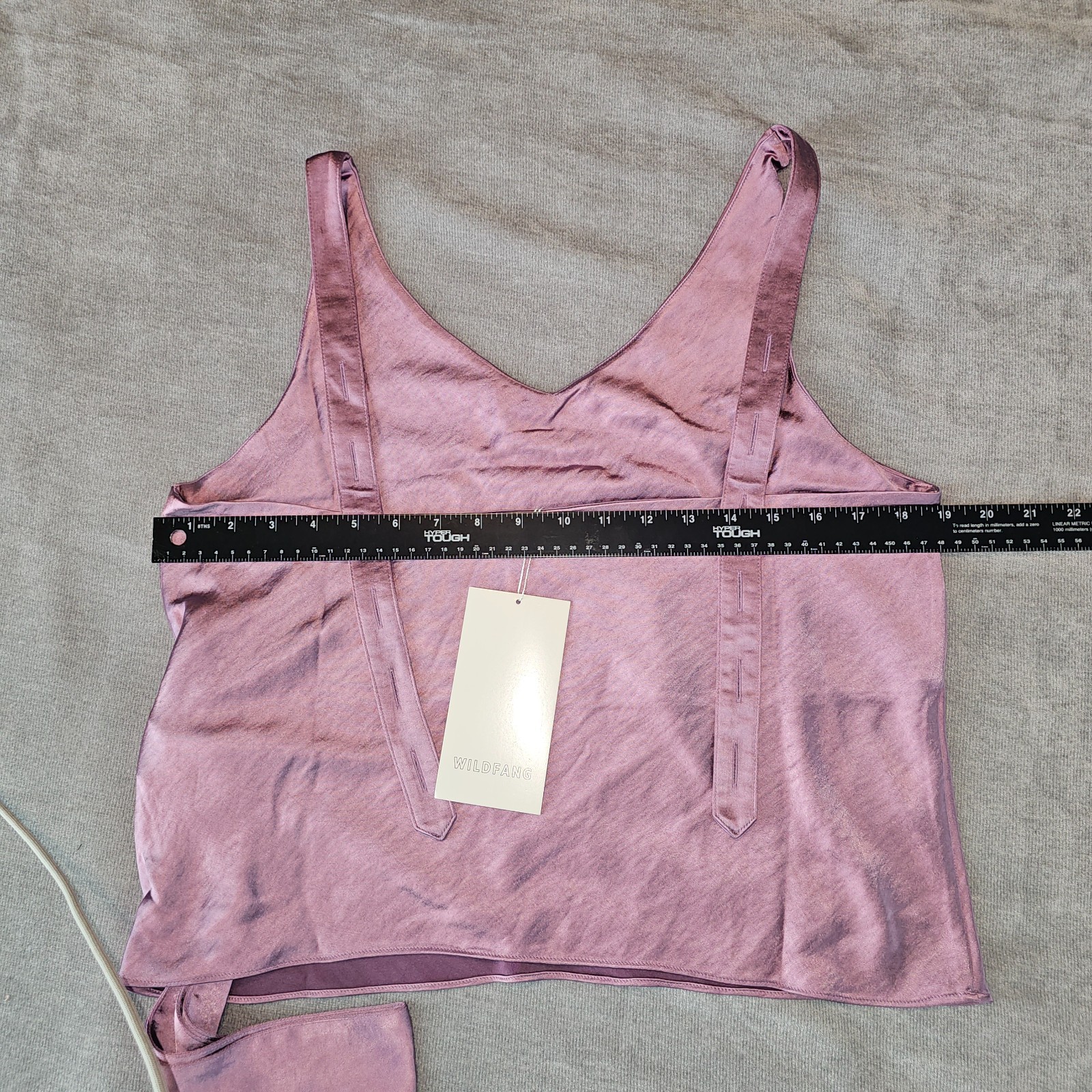 Wildfang The Empower Satin Cami Tank Medium W Tie Mauve Purple NEW