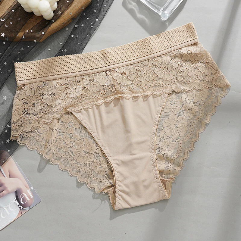 5 Pack Lot Womens Sexy Panties Lingeries High Waist Lace Underwear Thongs Brief