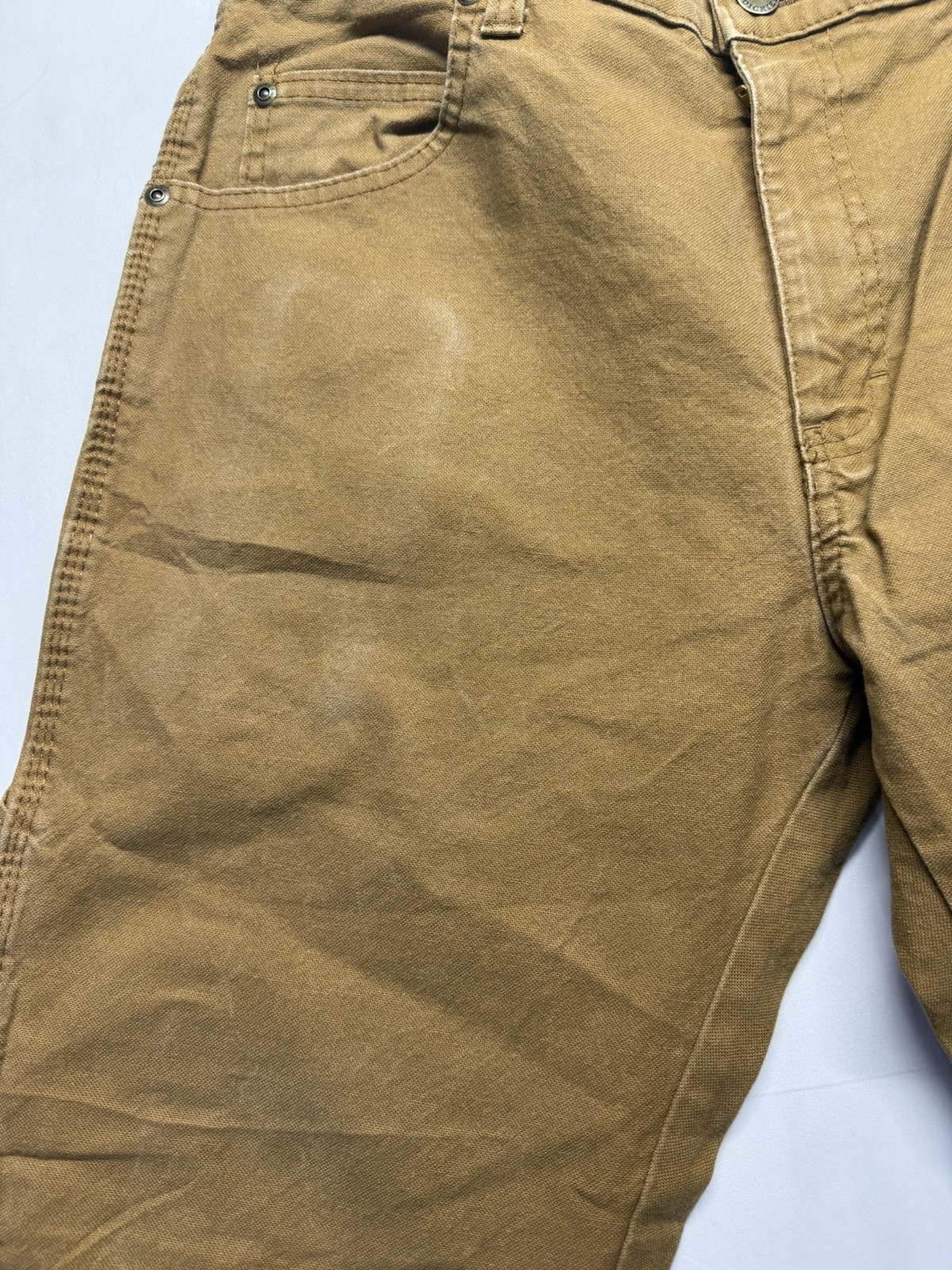 Dickies Pants Mens 32×30 Brown Canvas Carpenter Relaxed Hammer Loop Workwear