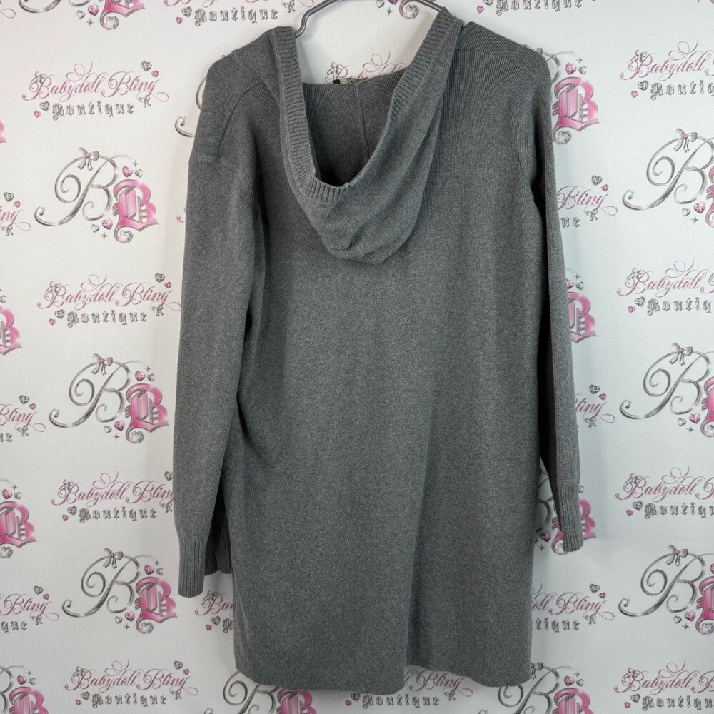 Cotton Ginny sweater zip up long style knit pockets Cozy Gray Women’s Cardigan