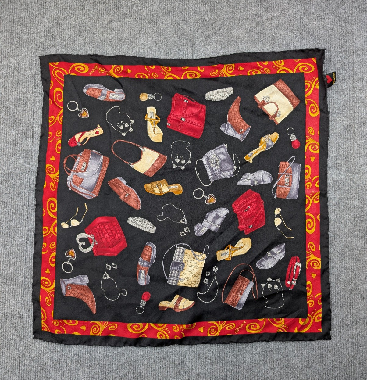 Brighton Silk Scarf Square Novelty Designer Fashion Shoes Bags Accessories Glam