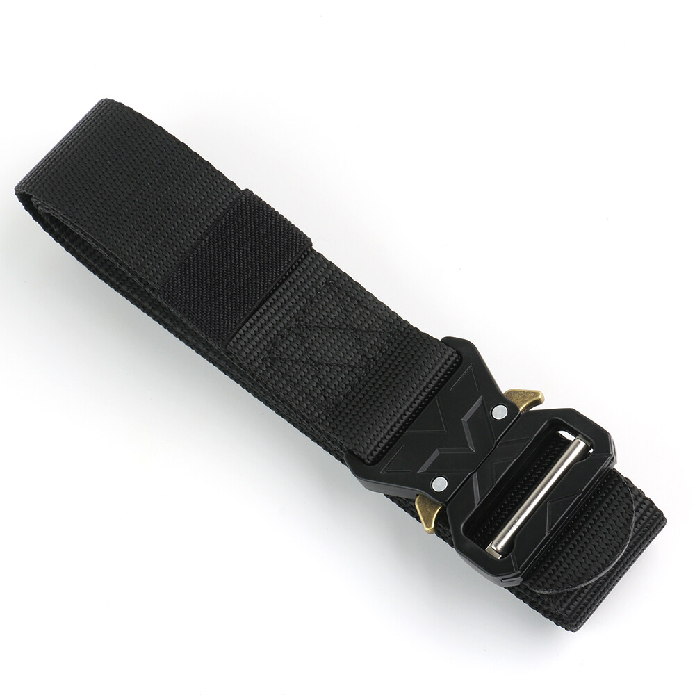Men’s Nylon Tactical Belt Quick Release 1.5 in Buckle Webbing Waistbelt Black