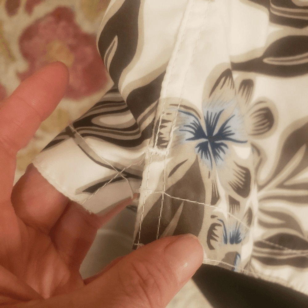 MERONA Men’s XL ( 38-42″) White/Moss Floral Brief Lined Trunks