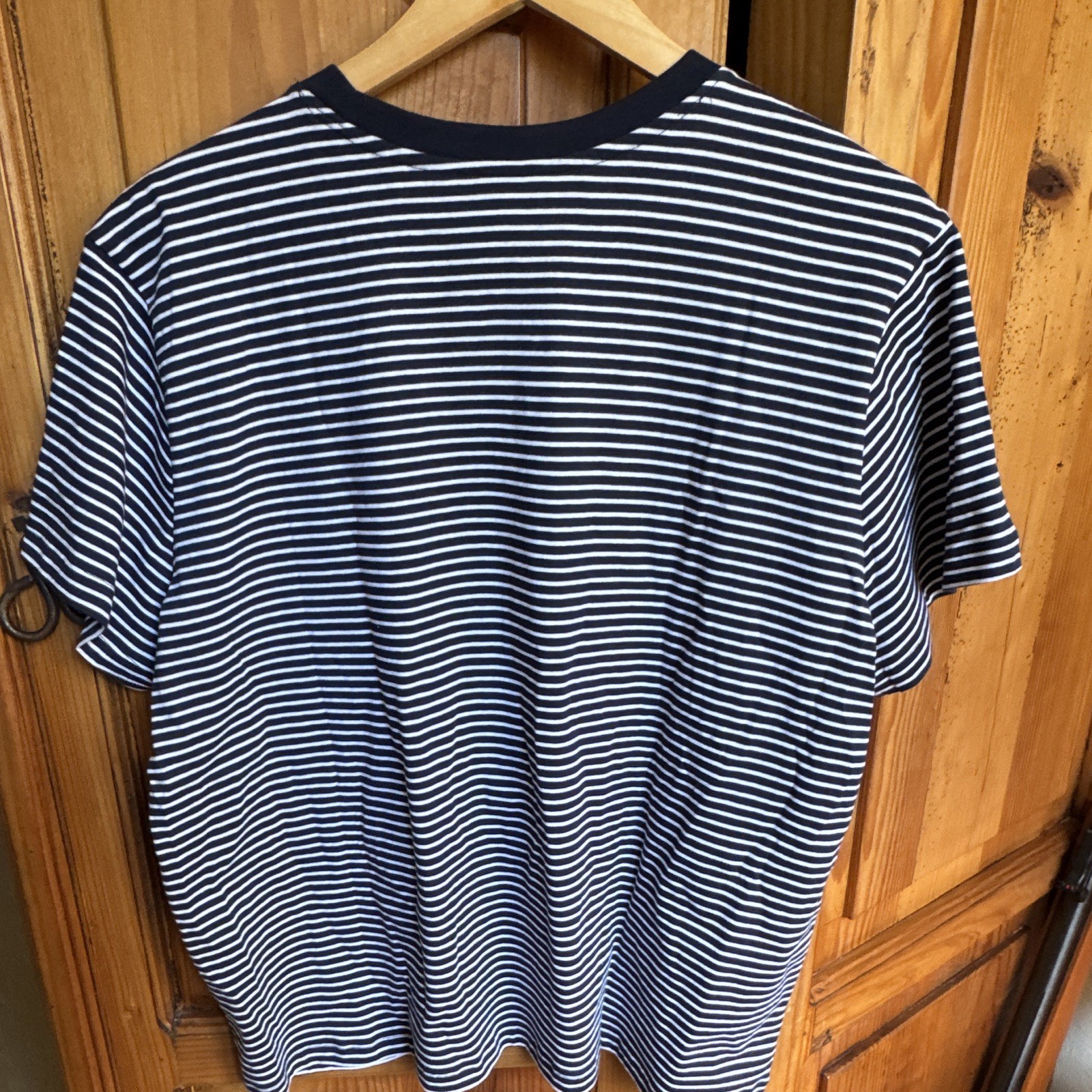 Pact Women’s Striped Crew Neck Organic Cotton T-Shirt Navy/White 2X