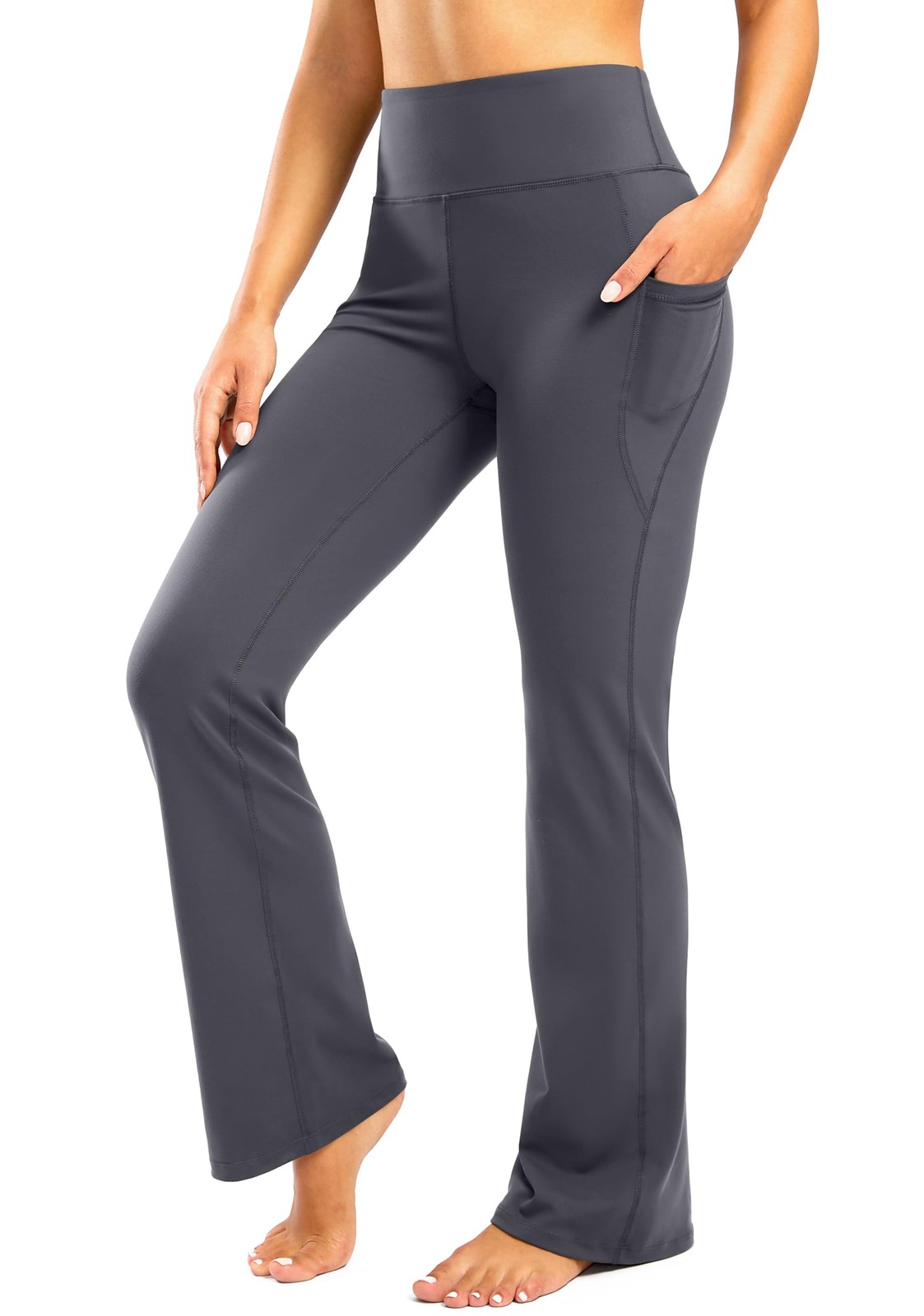 28″/30″/32″/34″ Inseam Women’s Bootcut Yoga Pants Long Bootleg High-Waisted F…