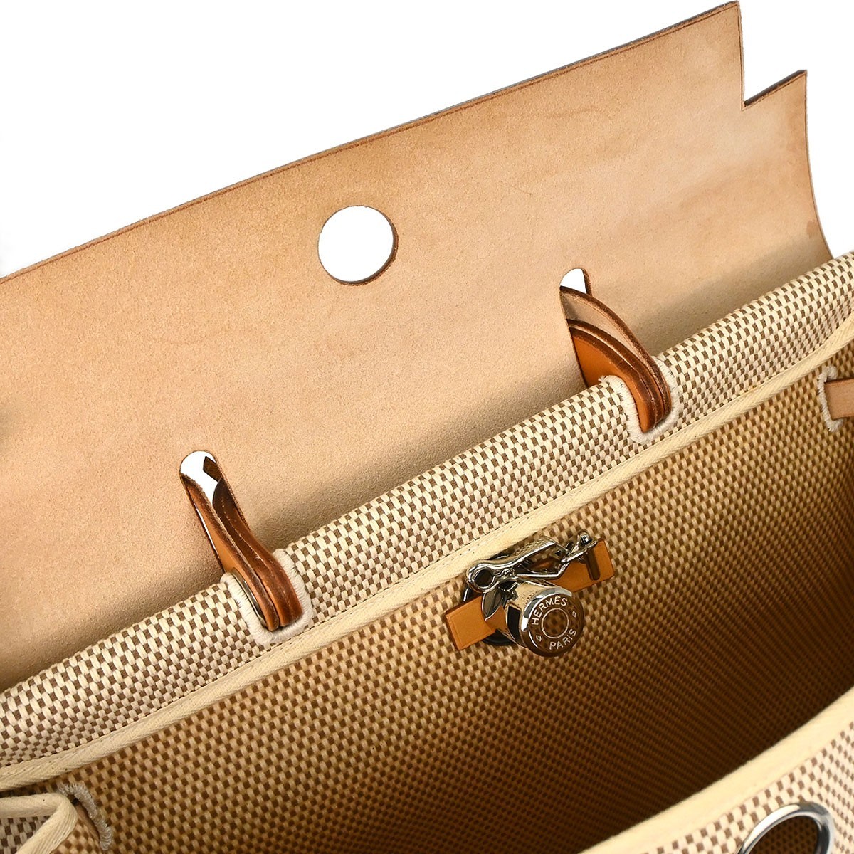Hermes Natural Toile GM Herbag MM 2way Handbag C□G 187875