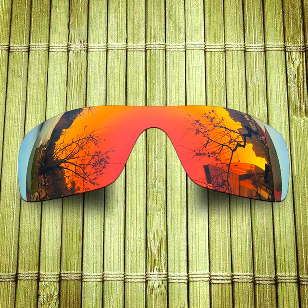 US Grey Titanium&Orange Red Replacement Lenses for-Oakley Straightback Polarized