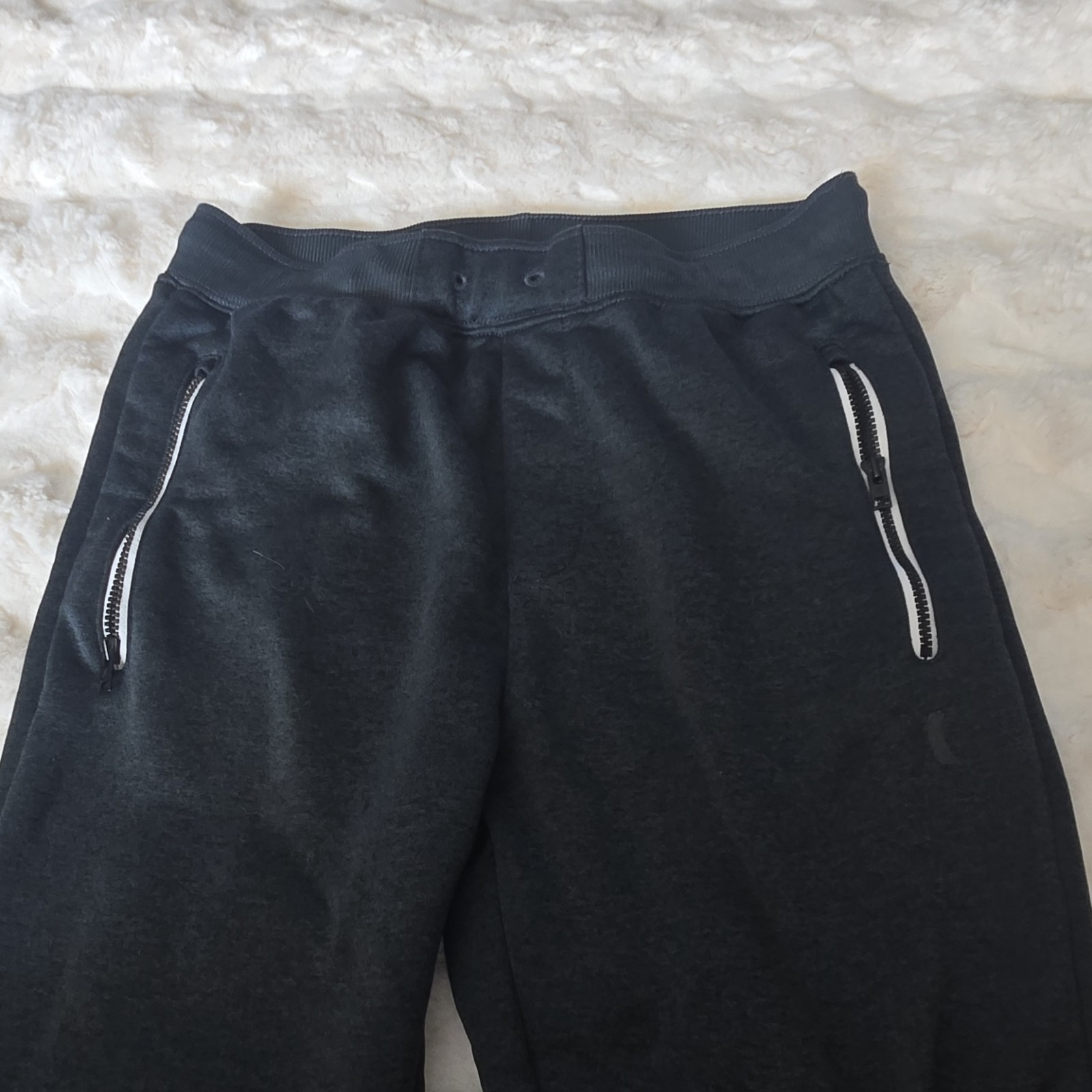 Hurley Men’s XL Black Straight Pants Activewear Zipper Pocket Button Closure