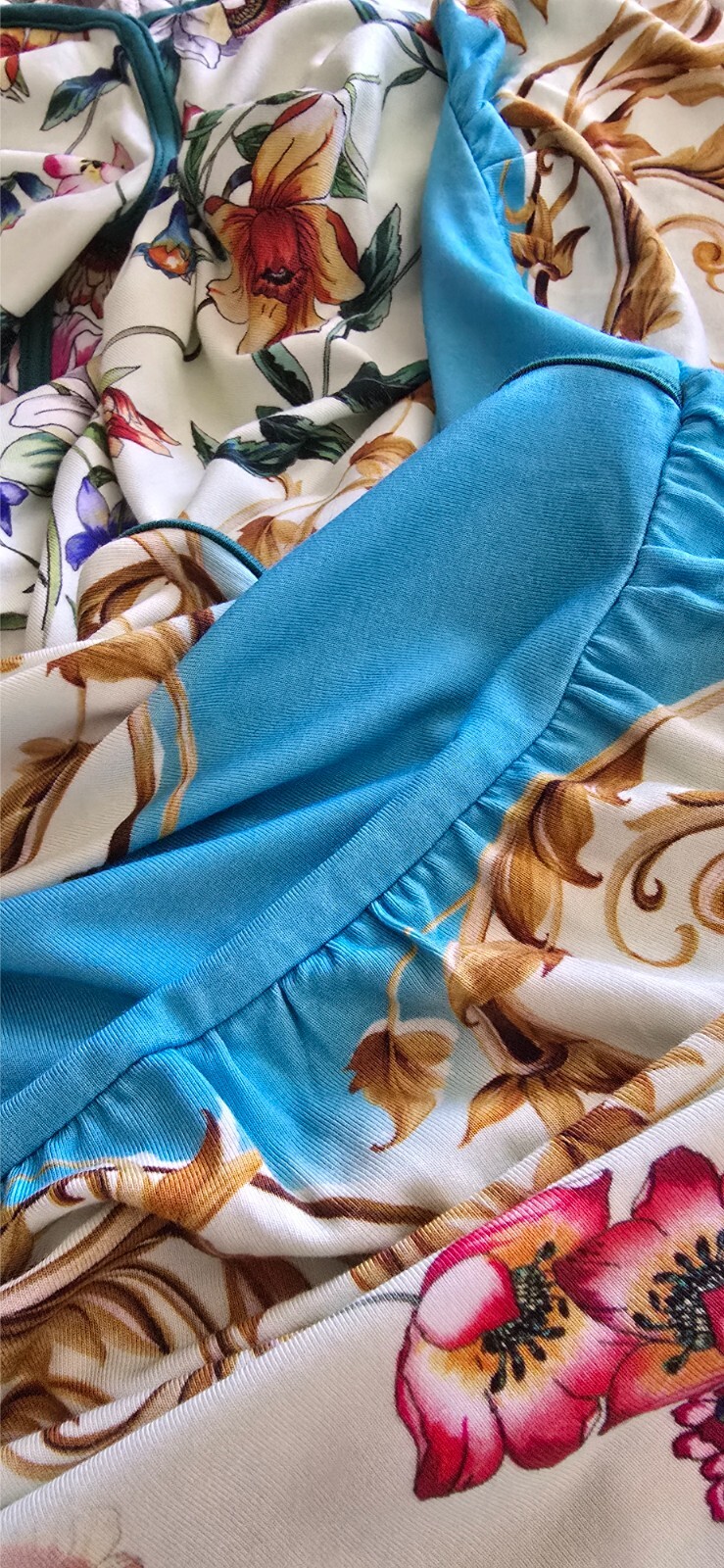JOHNNY WAS XS 95% VISCOSE 5% SPANDEX MULTI COLOR DRESS
