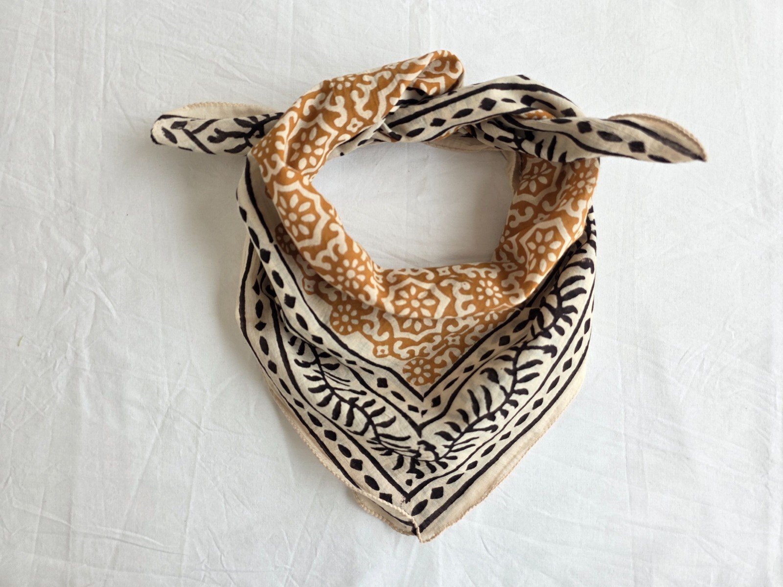 Multi-Purpose Head Scarf Handmade Block Print Bandana | 100% Cotton Head Scarf