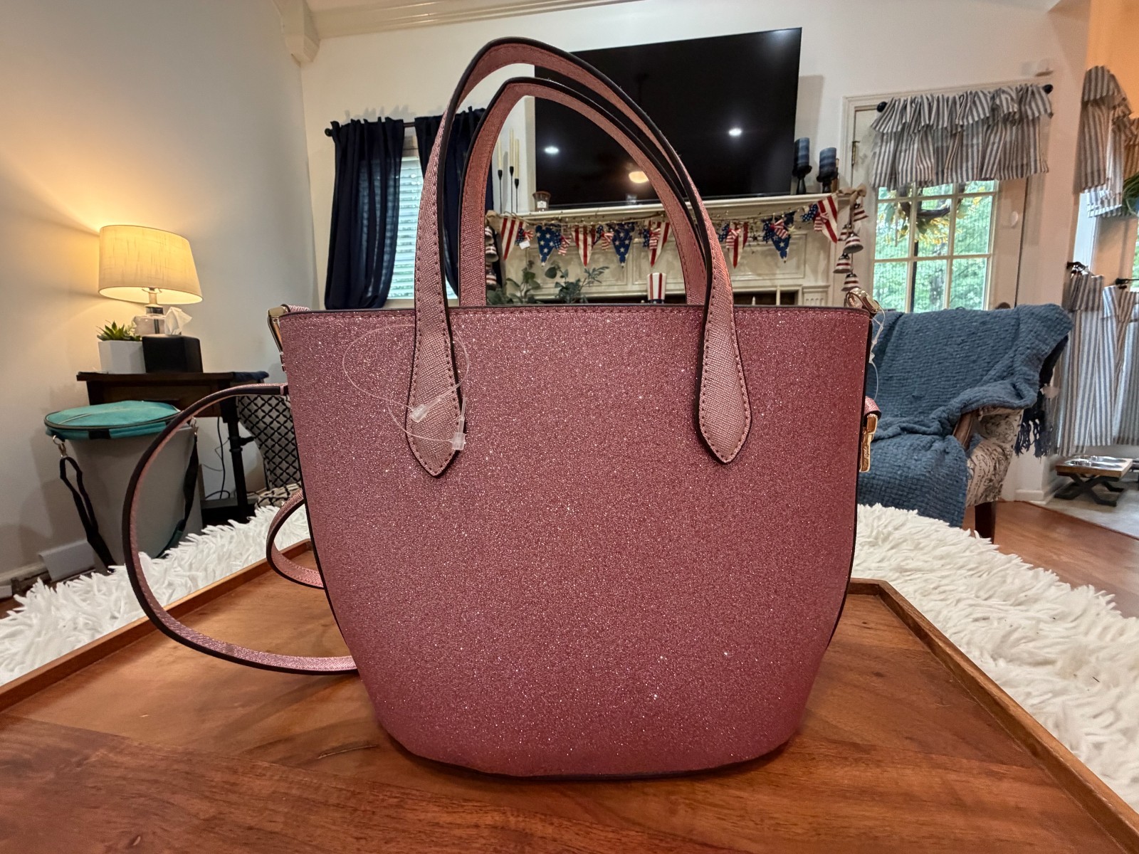 Kate Spade New York Glimmer Satchel Pink Glitter (NWOT)