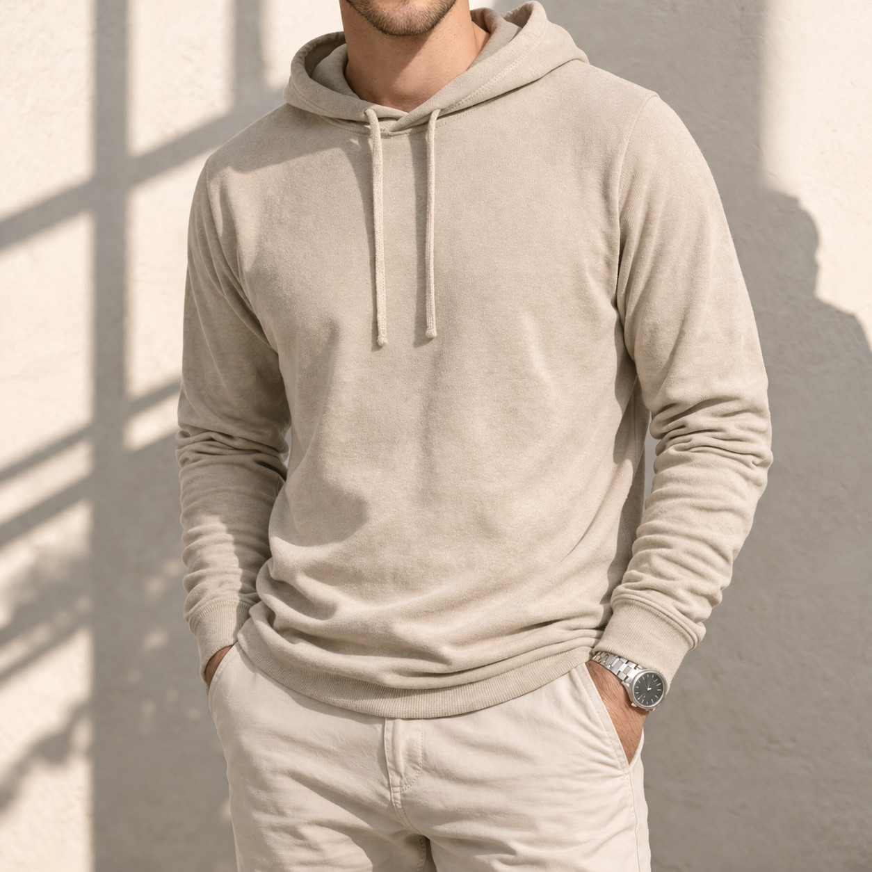 100% Combed Cotton Lightweight Hoodie Garment Dyed Pullover For All Seasons