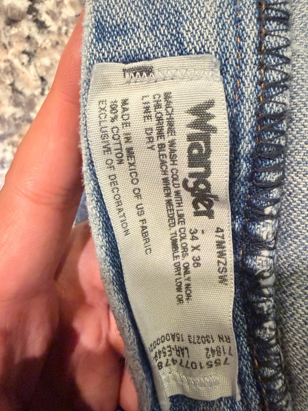 Wrangler Cowboy Cut Men’s Light Wash Blue Denim Straight Leg Jeans 47MWZSW 34×36