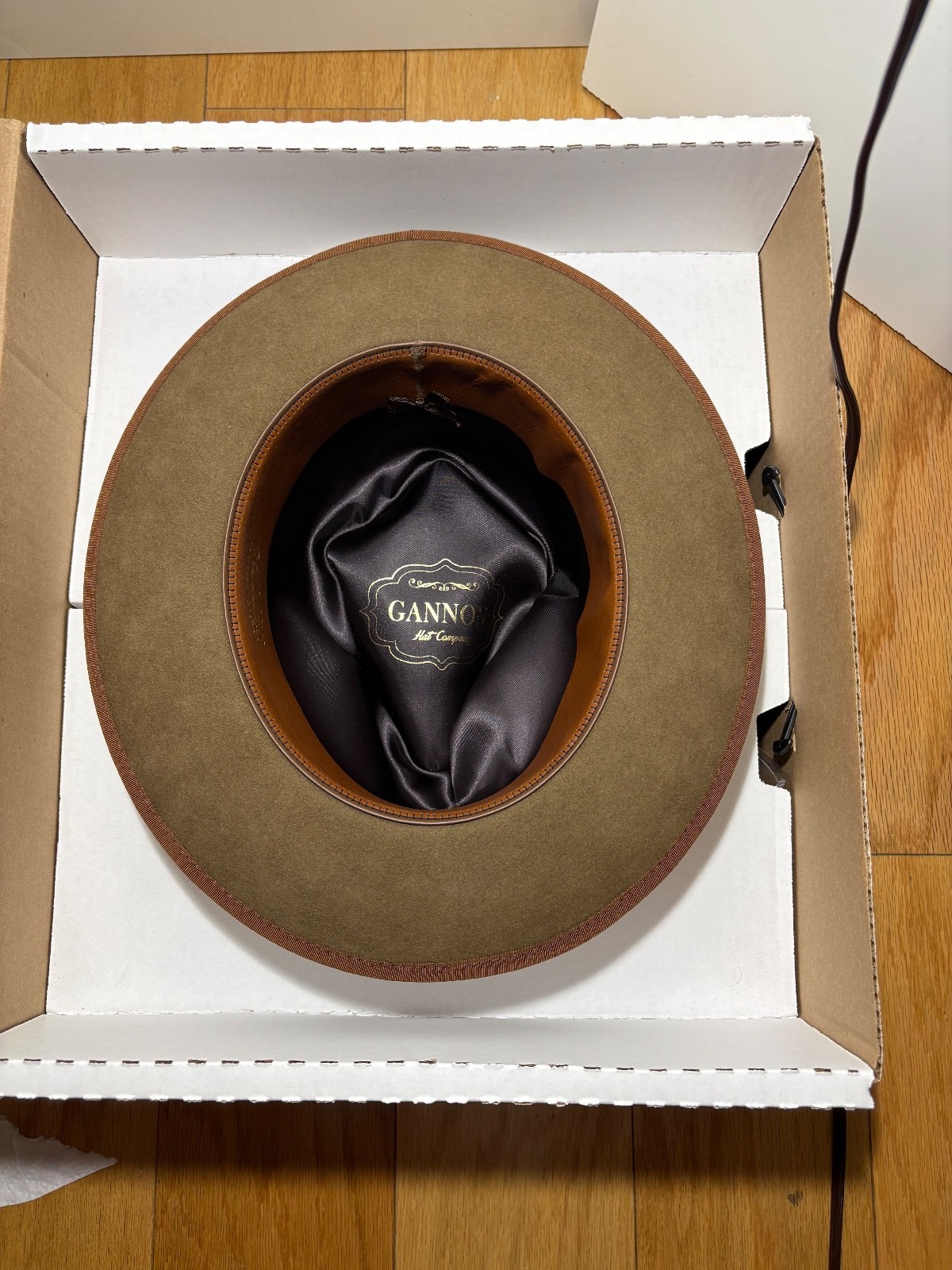 Gannon Hat Co Fedora, Whiskey, 7 1/4, Stetson, Pure Beaver Whippet Vintage Style
