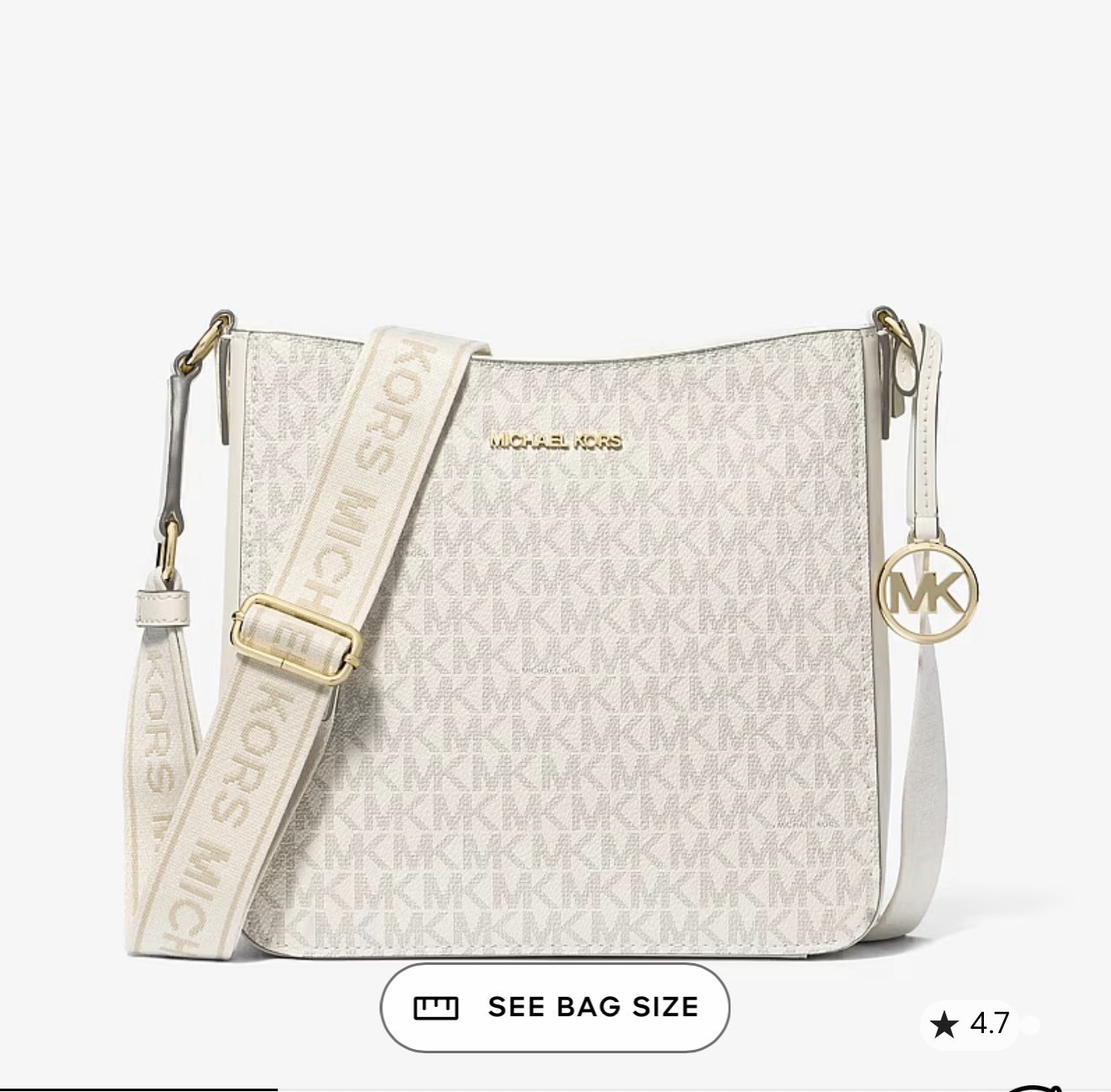 Michael Kors Jet Set Travel Small Signature Logo Travel Bag – Cream
