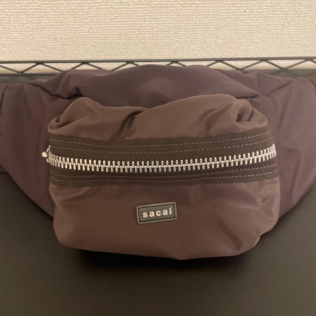 Sacai Body Bag Brown Polyester Nylon Rubber OS Pre-Owned