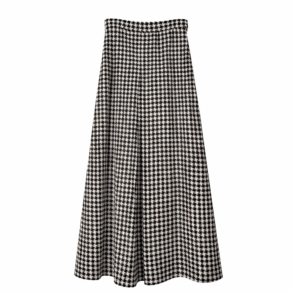 Vintage 1973 Houndstooth Maxi Skirt 38” Length Union Made Special Order TD Belk