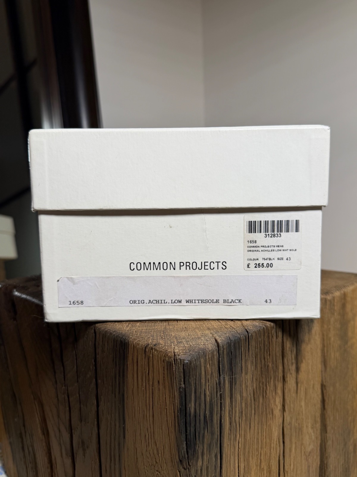 Common Projects Achilles Leather Sneakers in Black Size 43EU