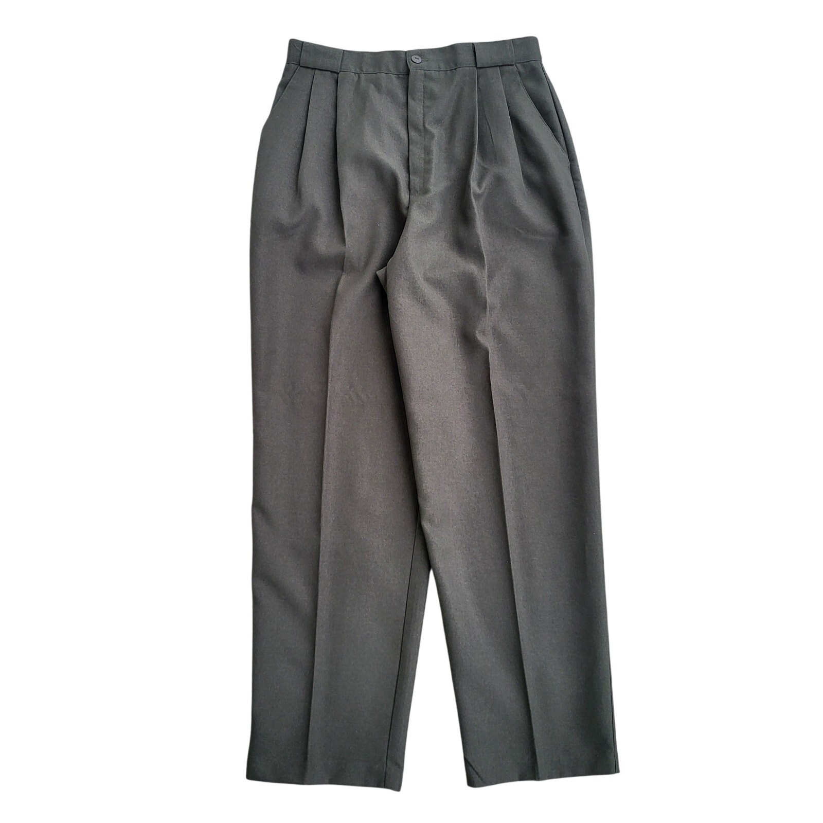 Vintage Woman’s Pleated Pants Size 30×28 Green Olive Fundamental Things Tag 12