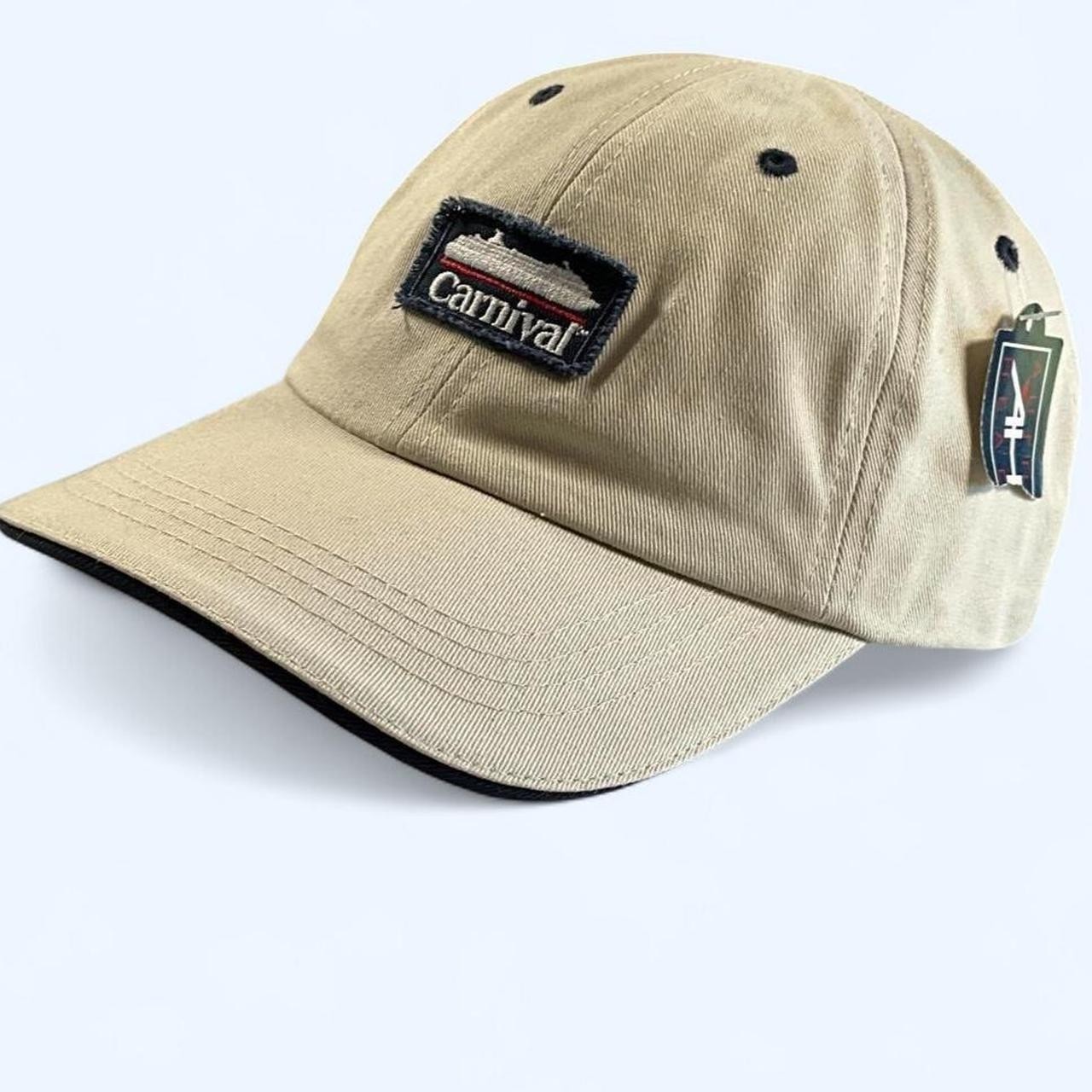 NWTs VTG Carnival Cruise Lines AHEAD Travel Khaki Adjustable Dad Hat