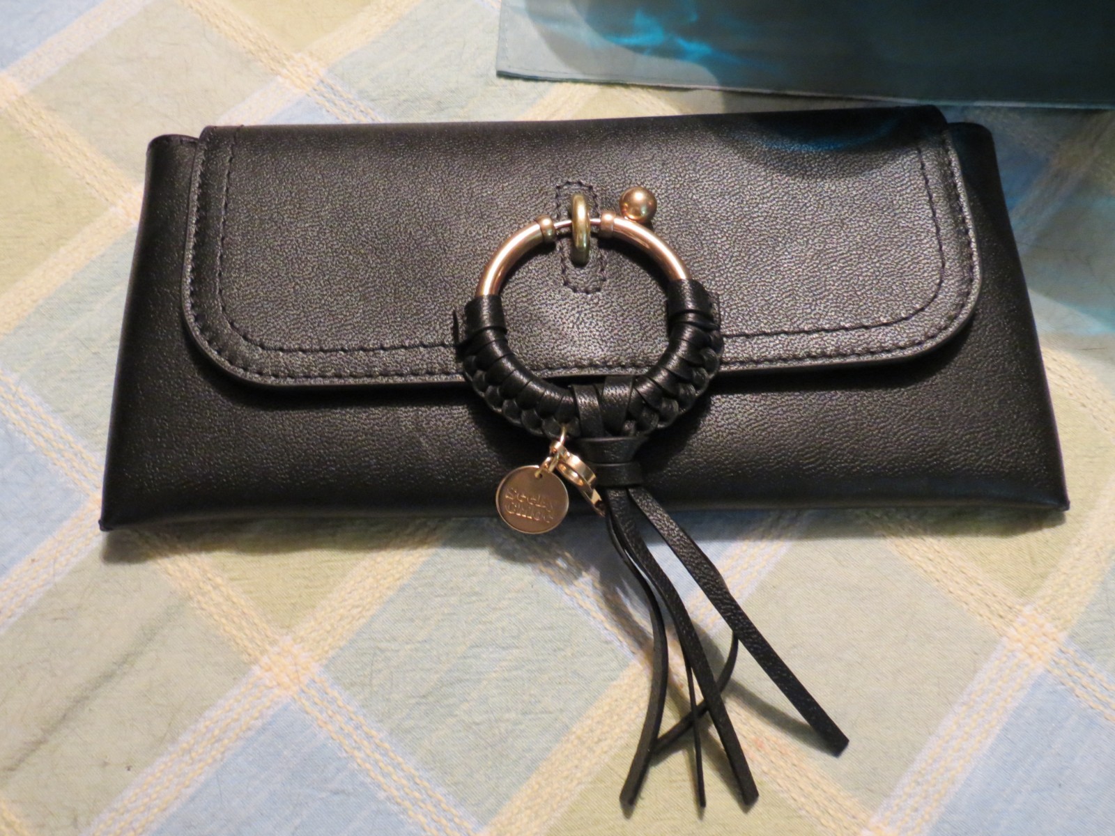BEAUTIFUL, ELEGANT & STYLISH SEE BY CHLOE BLACK ENVELOPE STYLE PURSE, USED ONCE