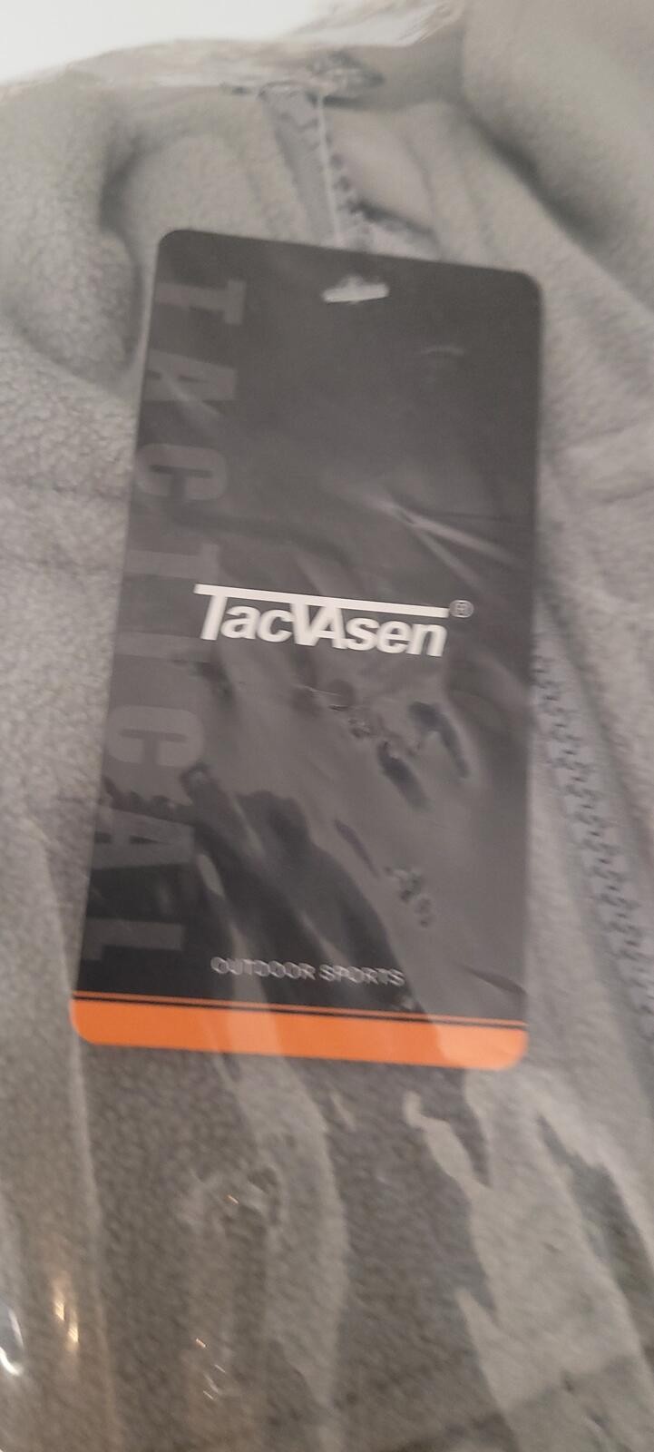 TACVASEN Men’s Gray Fleece Zip-Up Jacket Durable Pockets US Plus Size 2XL