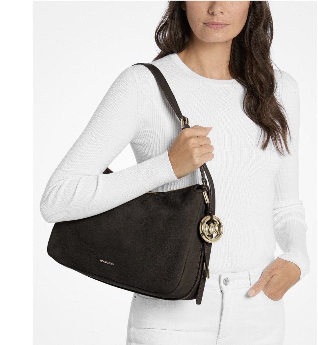 MICHAEL Michael Kors Michael Kors Nolita Medium Nubuck Convertible Shoulder Bag