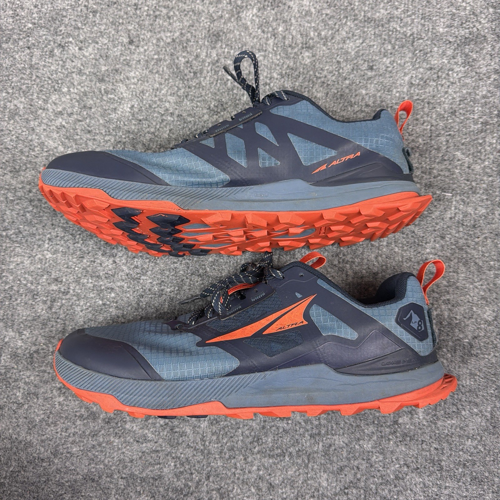 Altra Lone Peak Trail Running Shoes Mens 11.5 Blue Orange Zero Drop Hiking