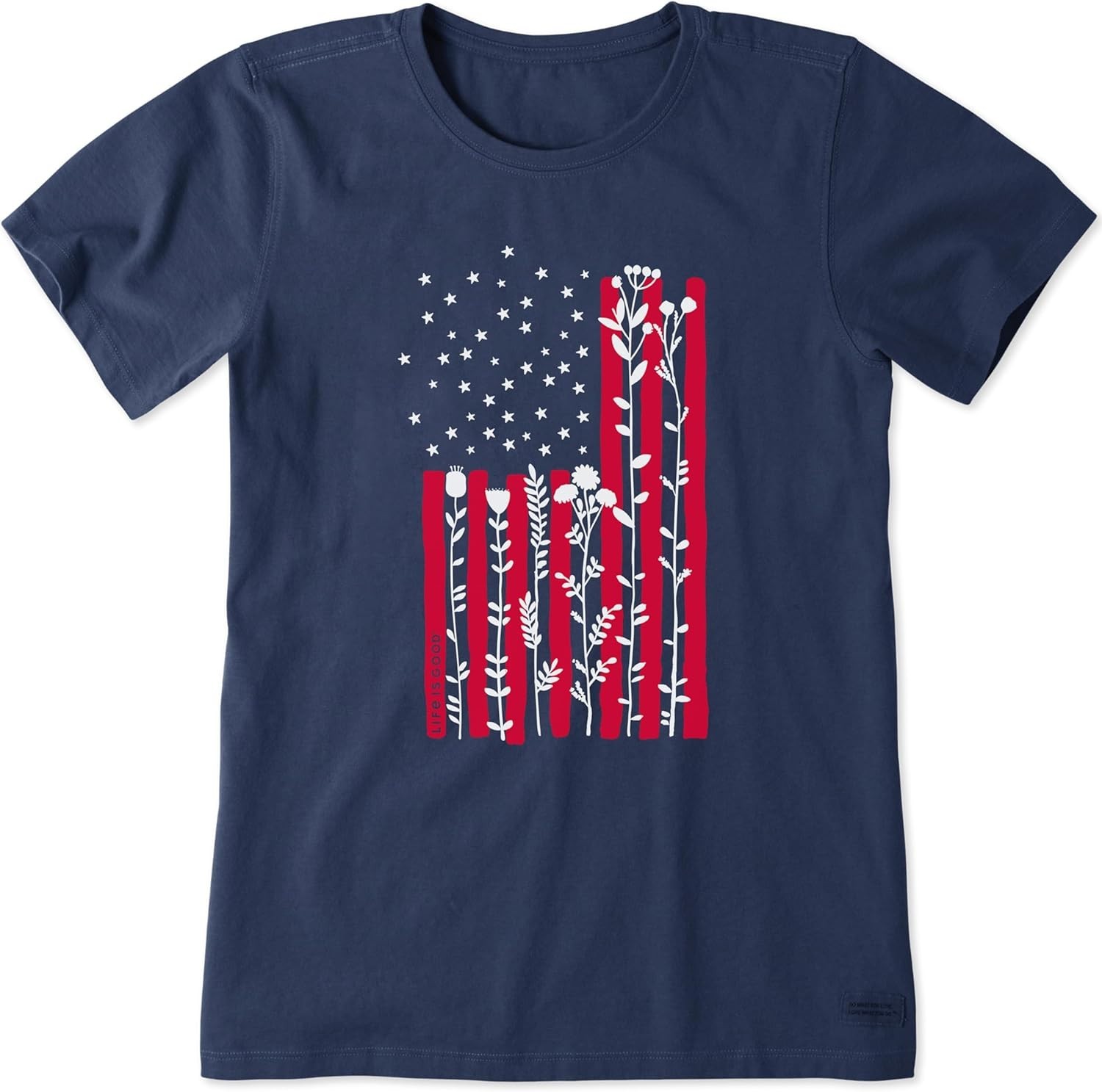 Life is Good Women’s Crusher Tee Shirt, Short Sleeve Cotton Graphic T-Shirts, Fl