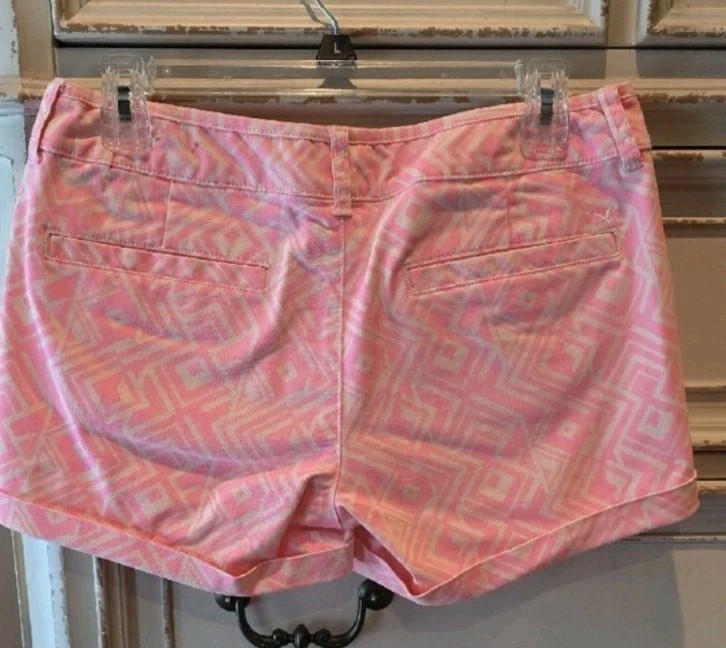 American Eagle Outfitters Chino Shorts Geometric Stretch Pockets Sz 6