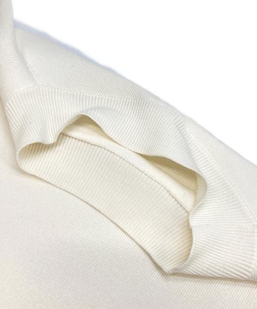 Demi-Luxe Beams Ivory Cotton Blend Mock Neck Knit Top, Ladies, S/M