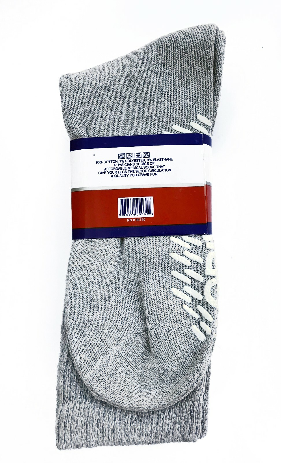 Men’s NON SKID SOLE Diabetic circulatory Crew Socks “Slipper & GRIPPER” NEW