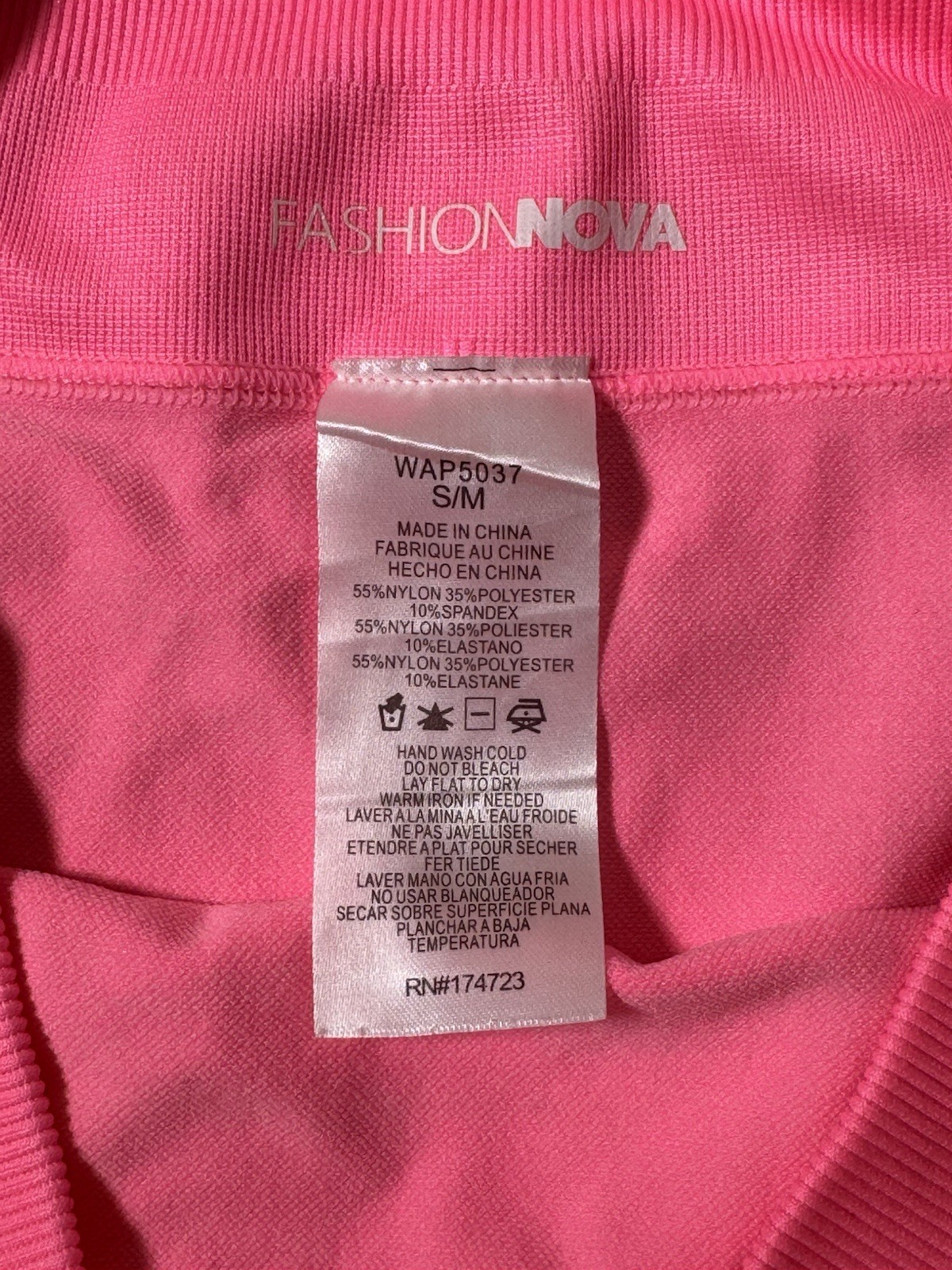Pre Owned Excellent Fashion Nova Leggings Textured Light Pink Women Size S / M