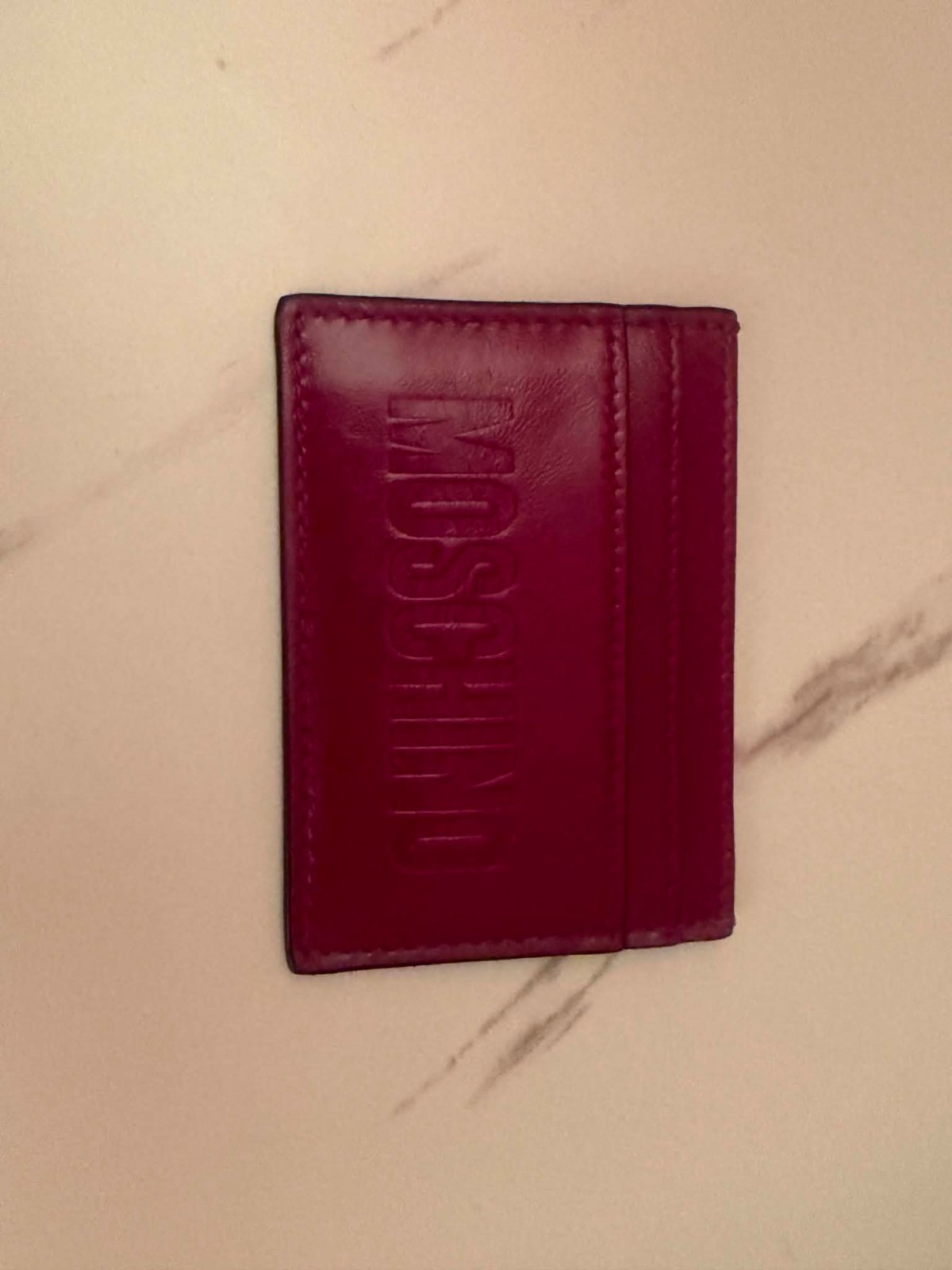 Moschino Card Case Magenta