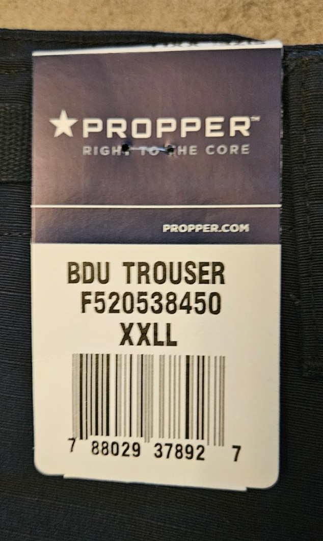 2 Propper BDU Trousers Zip Fly Polyester/Cotton LAPD Navy Size 46×34 F520538450