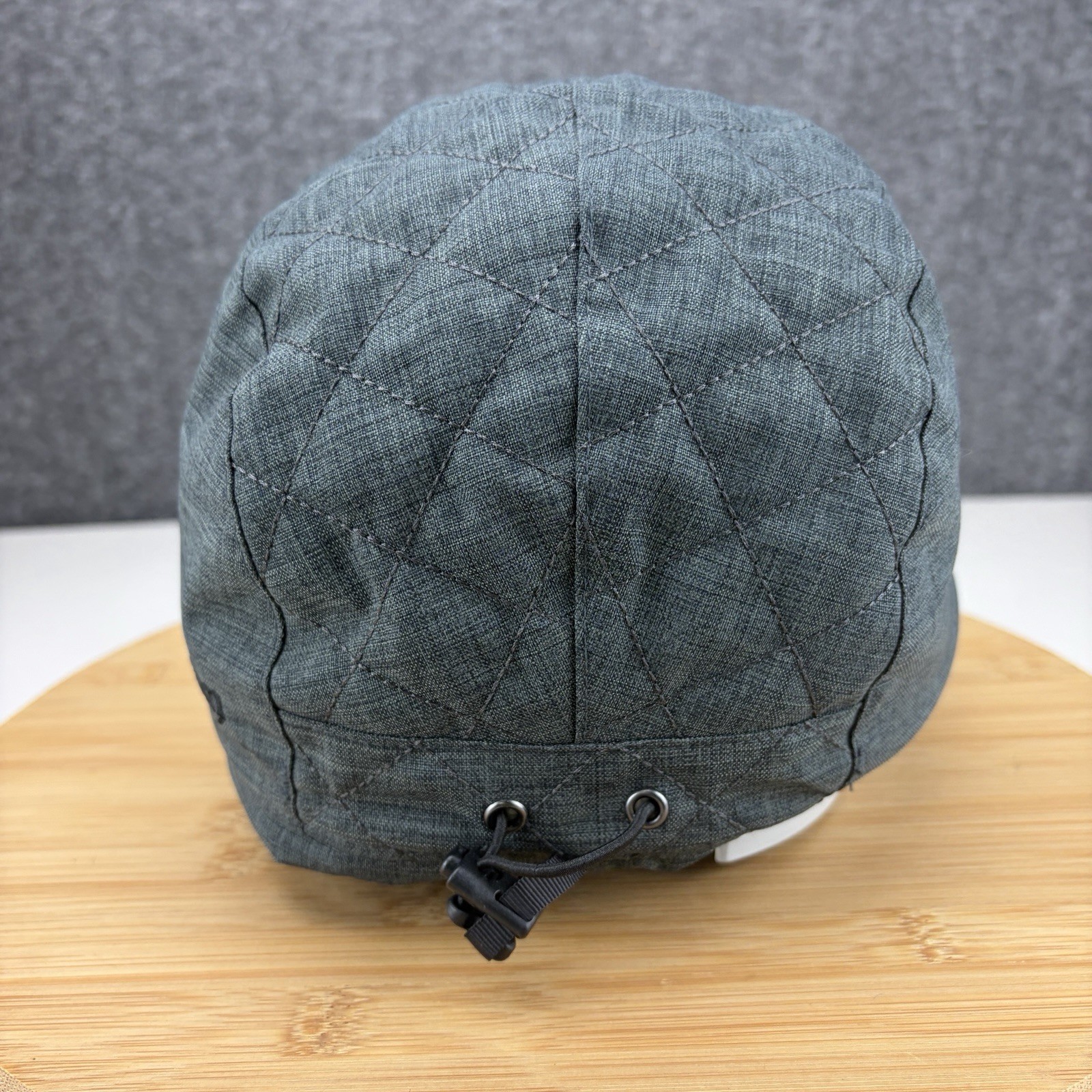 L.L. Bean Trapper Hat Cap Size S/M Gray Ear Flap Fleece Lined Quilted Goose Down