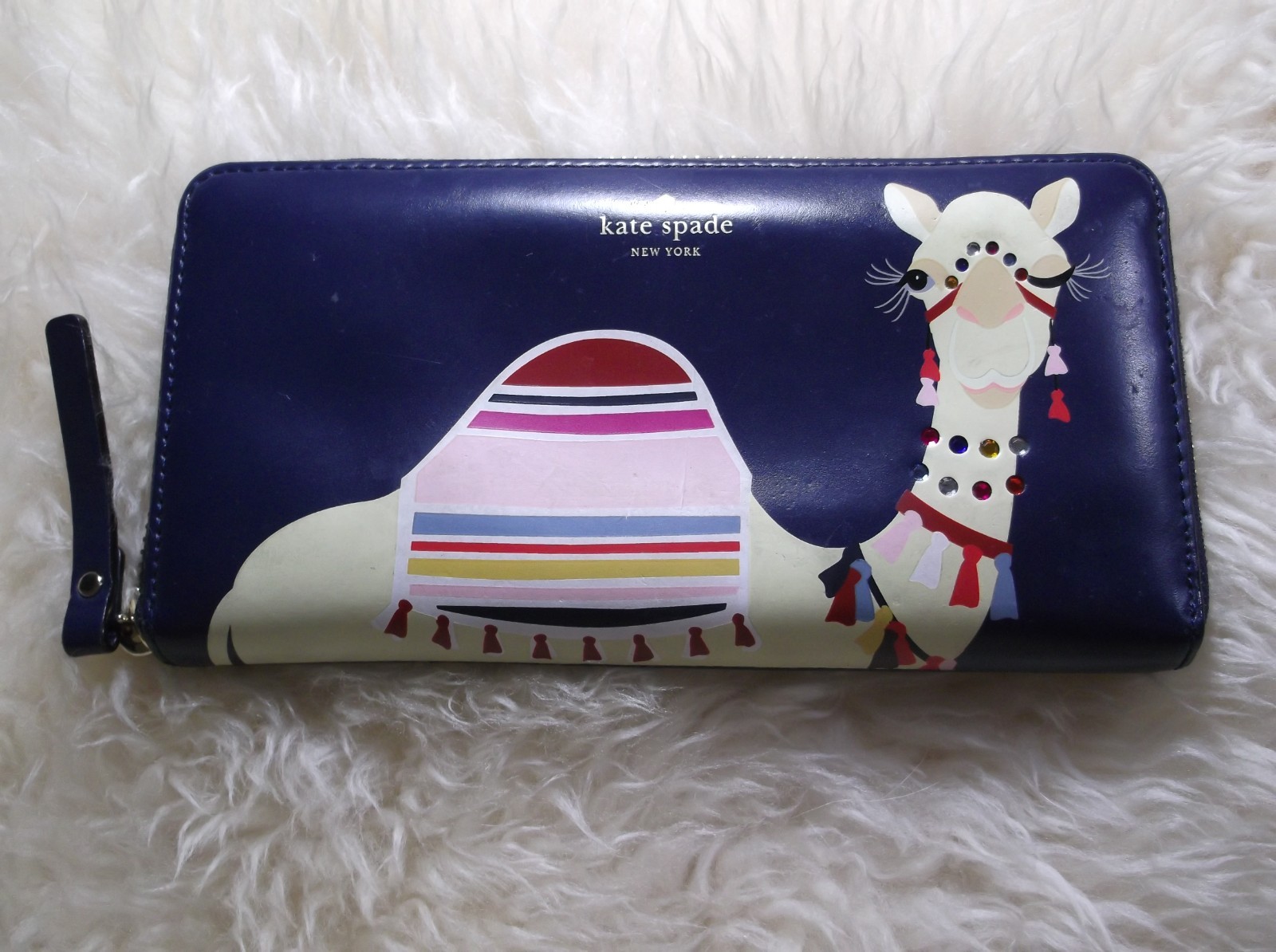 Kate Spade New York Spice Things Up Camel Neda Wallet Blue WLRU4841