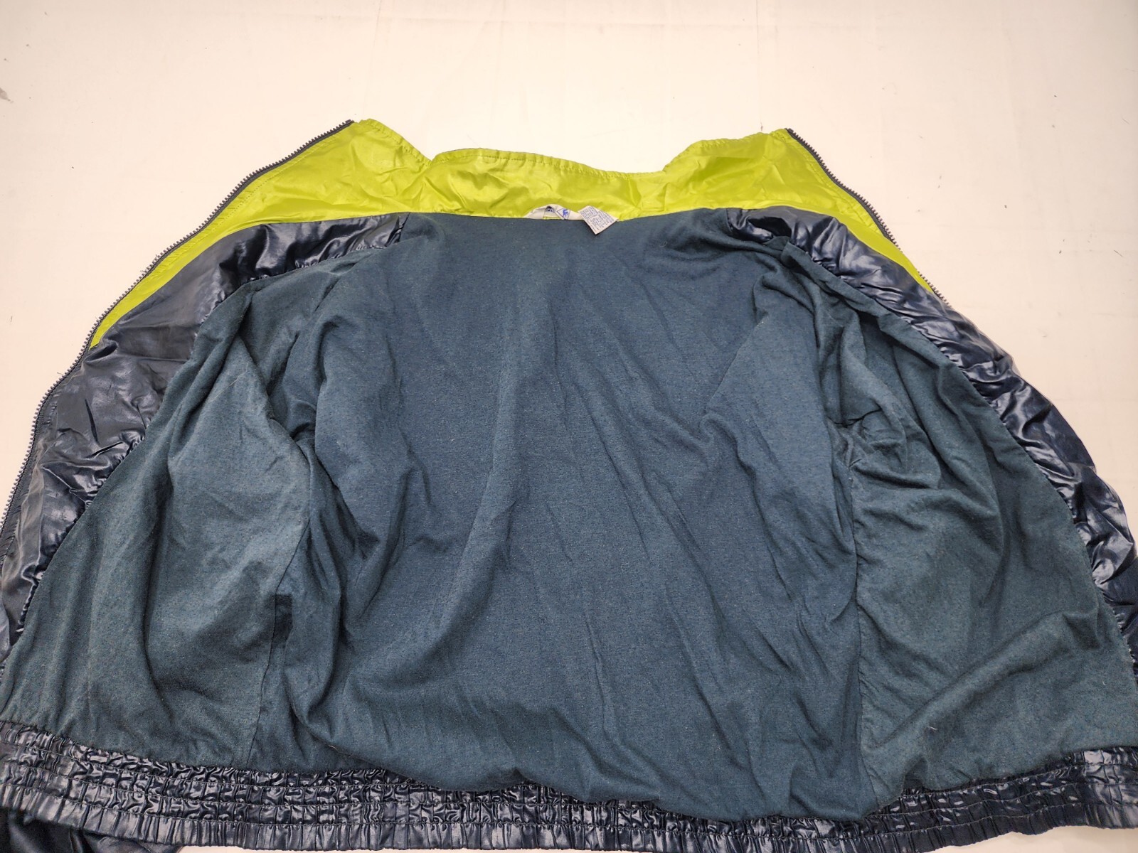 Vintage Le Coq Sportif Full Zip Lined Windbreaker Jacket Navy Size Med