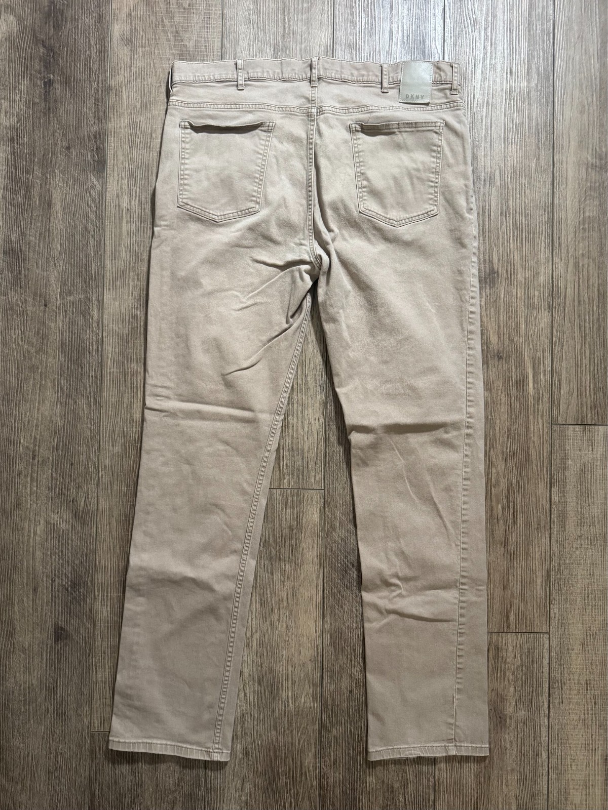 DKNY Slim Twill Pants, Tan 98% Cotton 2% Elastane, “38 x 34”