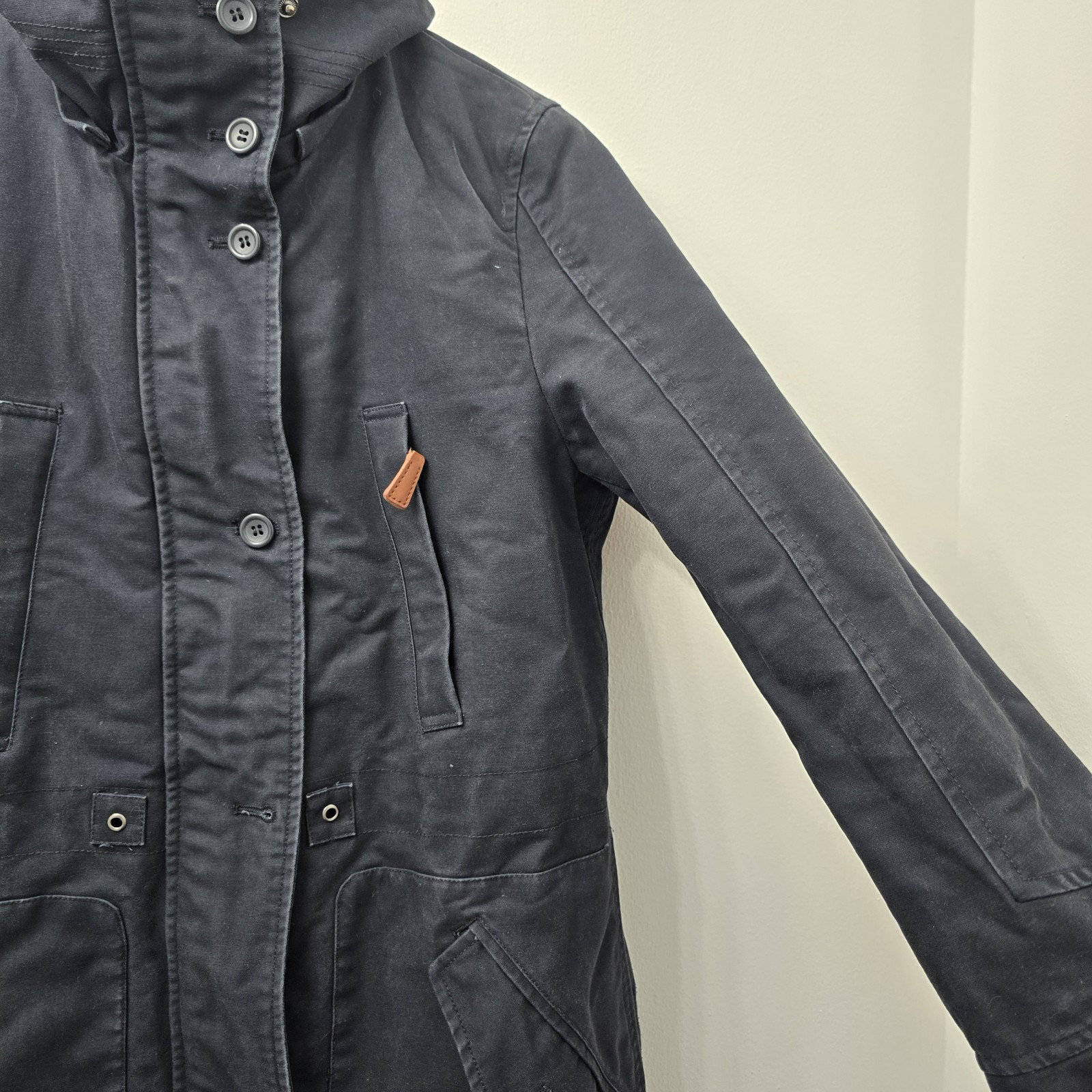 Phase Eight Thick Pockets Parka Coat Size 8 Blue
