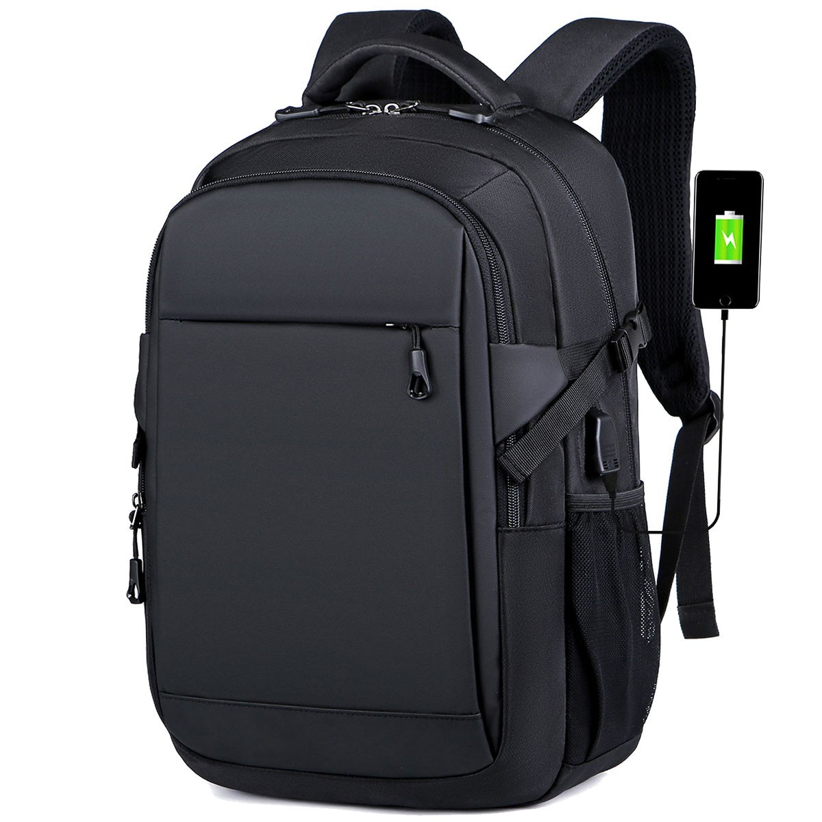 Black Laptop Backpack High Capacity Travel Bag Fashion Business School Men Women
