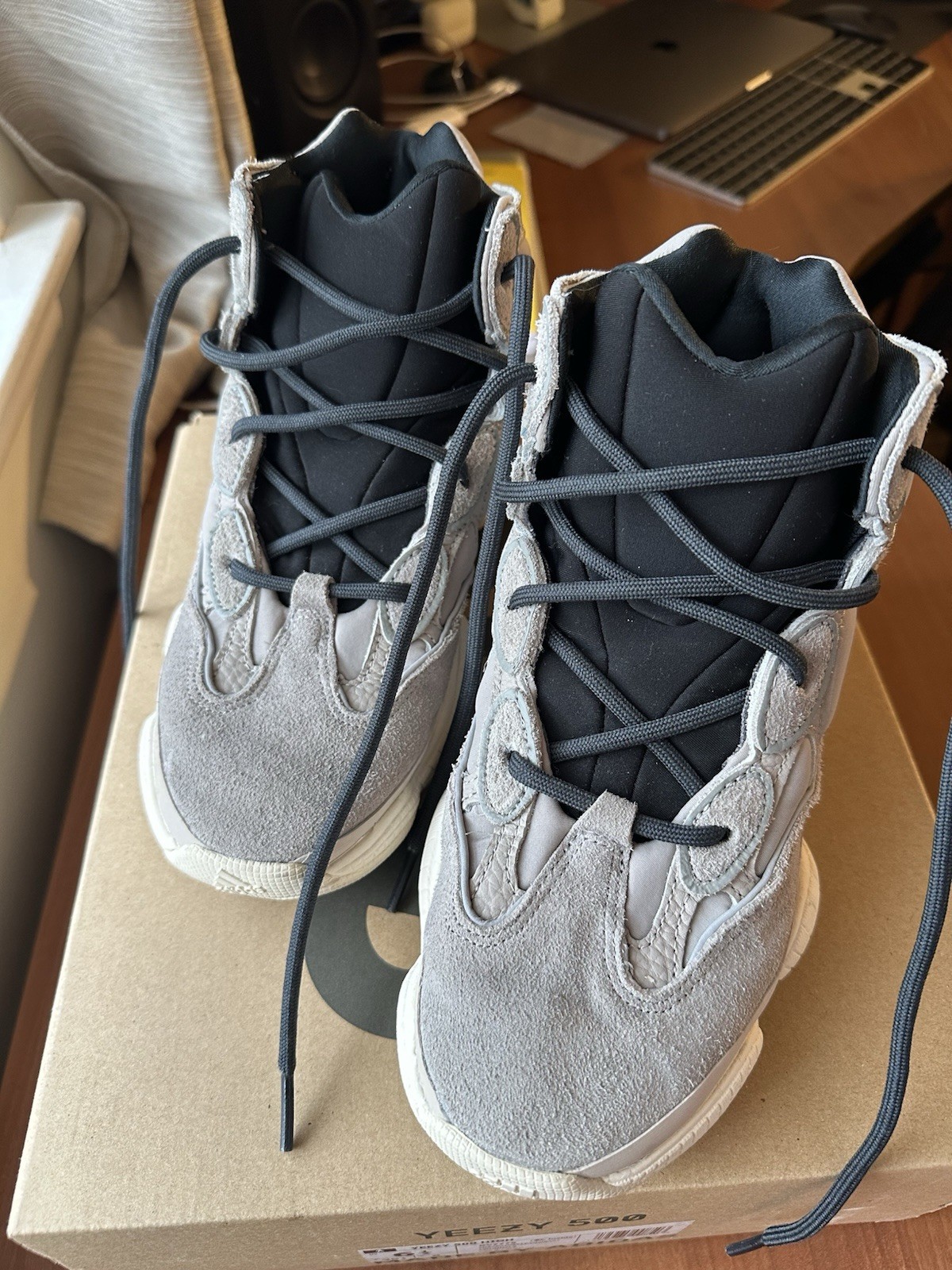 Size 6.5 – adidas Yeezy 500 High Mist Stone