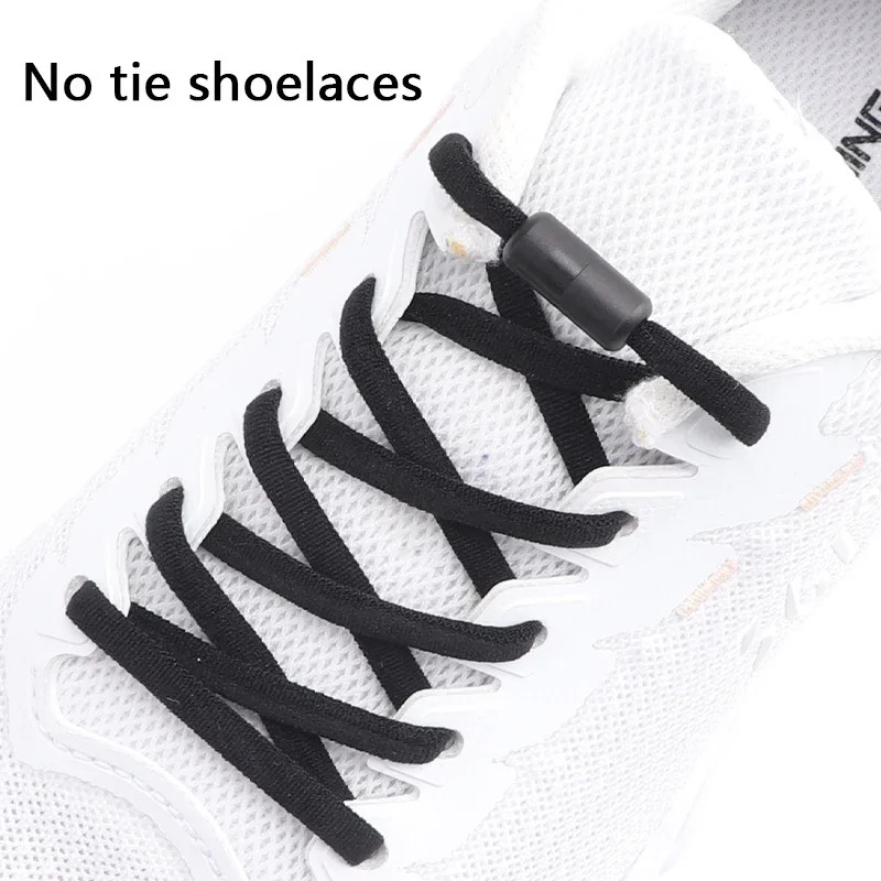 NEW Colorful Options Elastic laces Sneakers No tie Shoelace for Sports Round Sho